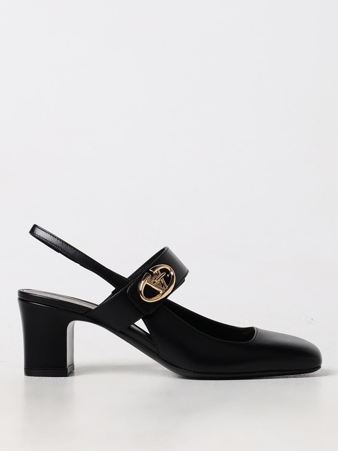 Valentino Vlogo Signature 60 Leather Slingback Pump In Schwarz