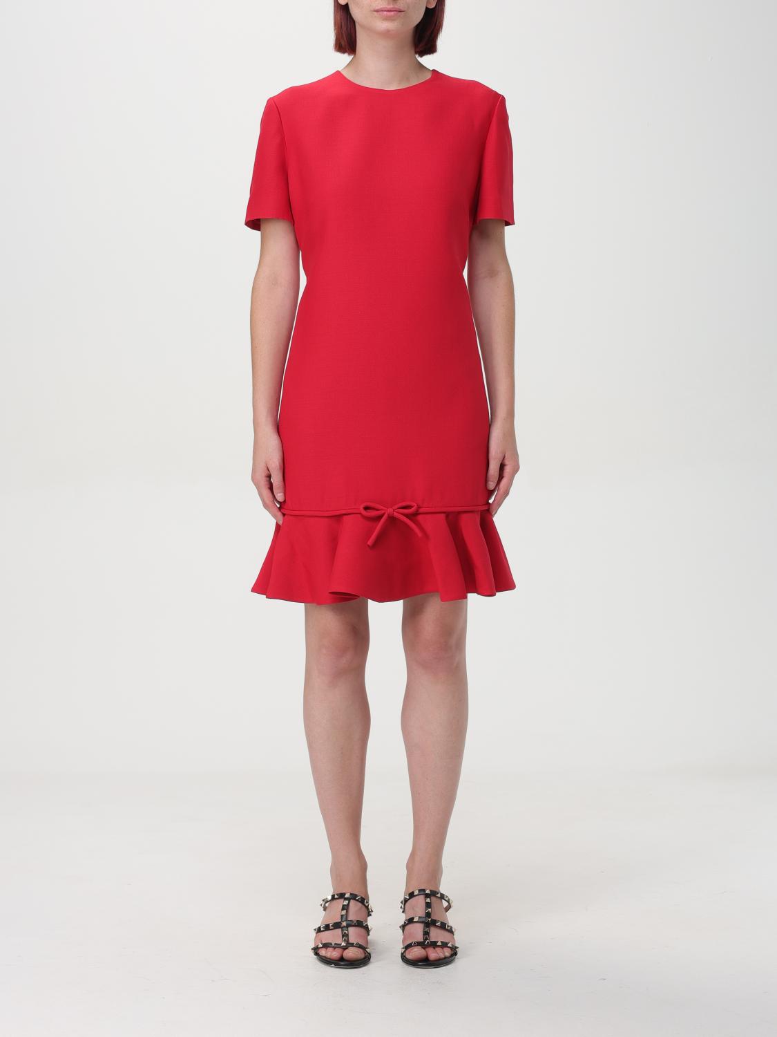 Shop Valentino Dress  Woman Color Red In Rot