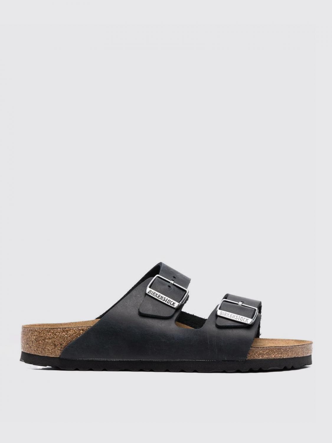 Shop Birkenstock Flat Sandals  Woman Color Black