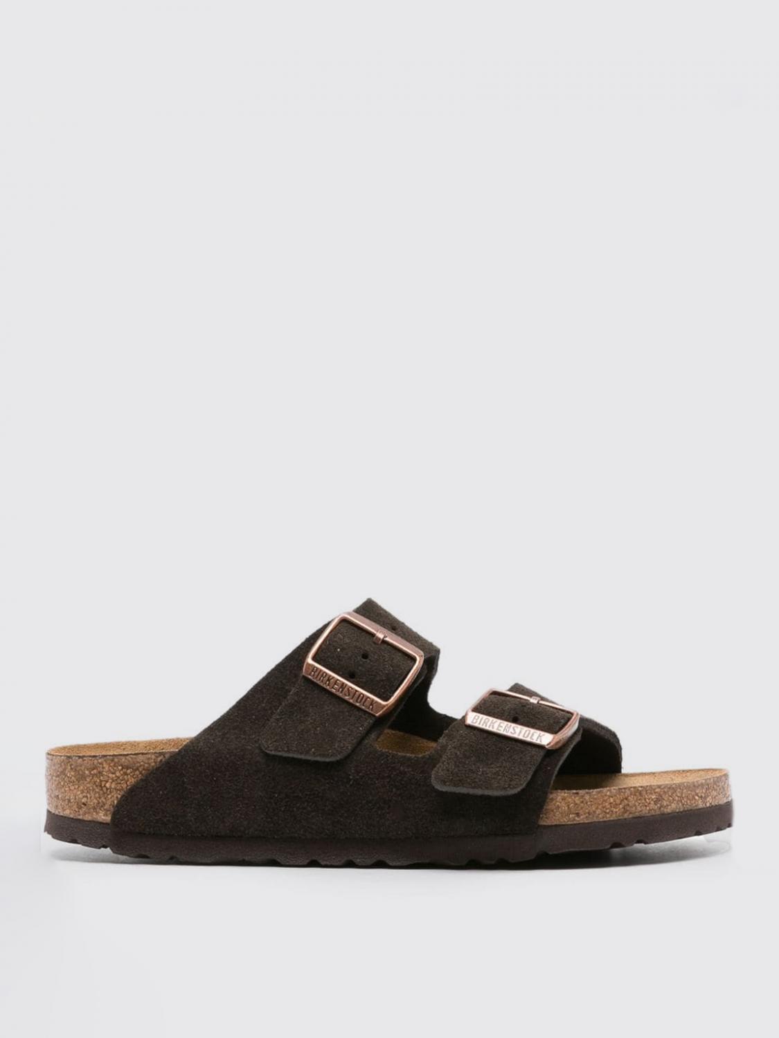 Shop Birkenstock Flat Sandals  Woman Color Brown