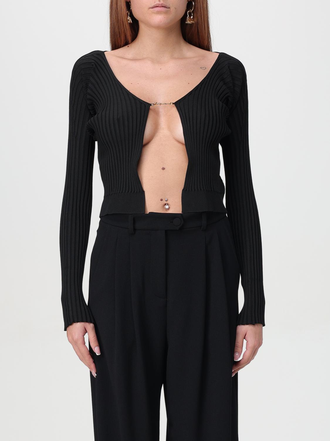 Shop Jacquemus Cardigan  Woman Color Black In Schwarz