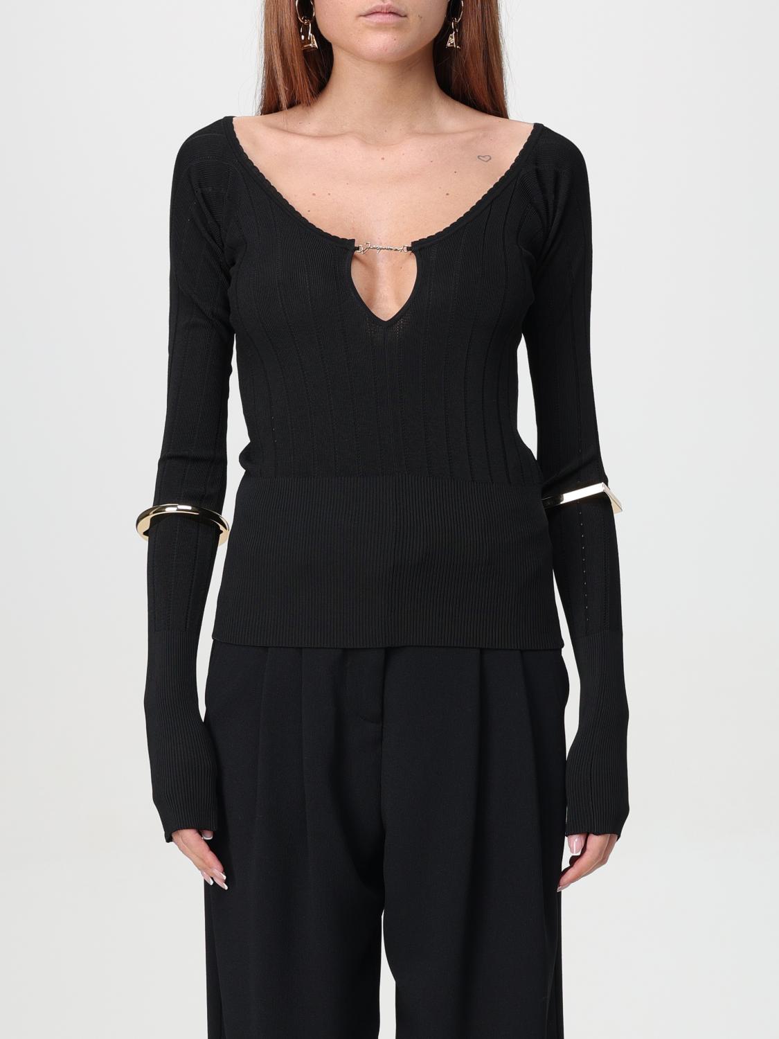 Shop Jacquemus Sweater  Woman Color Black In Schwarz