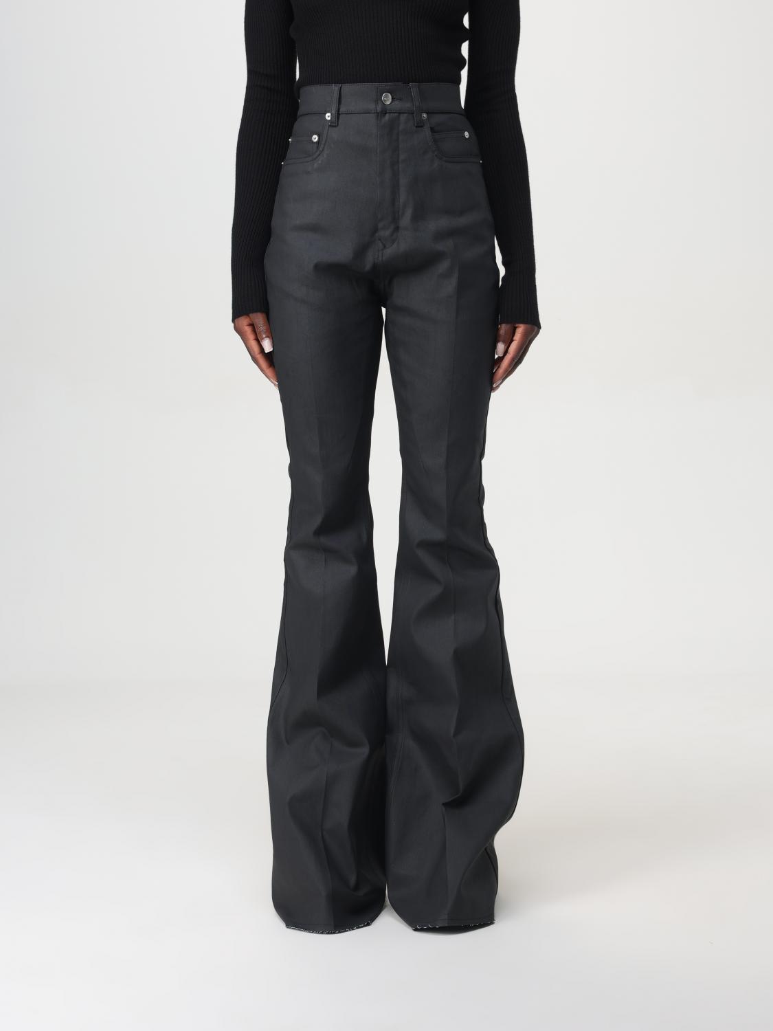 Shop Rick Owens Jeans  Woman Color Black In Schwarz