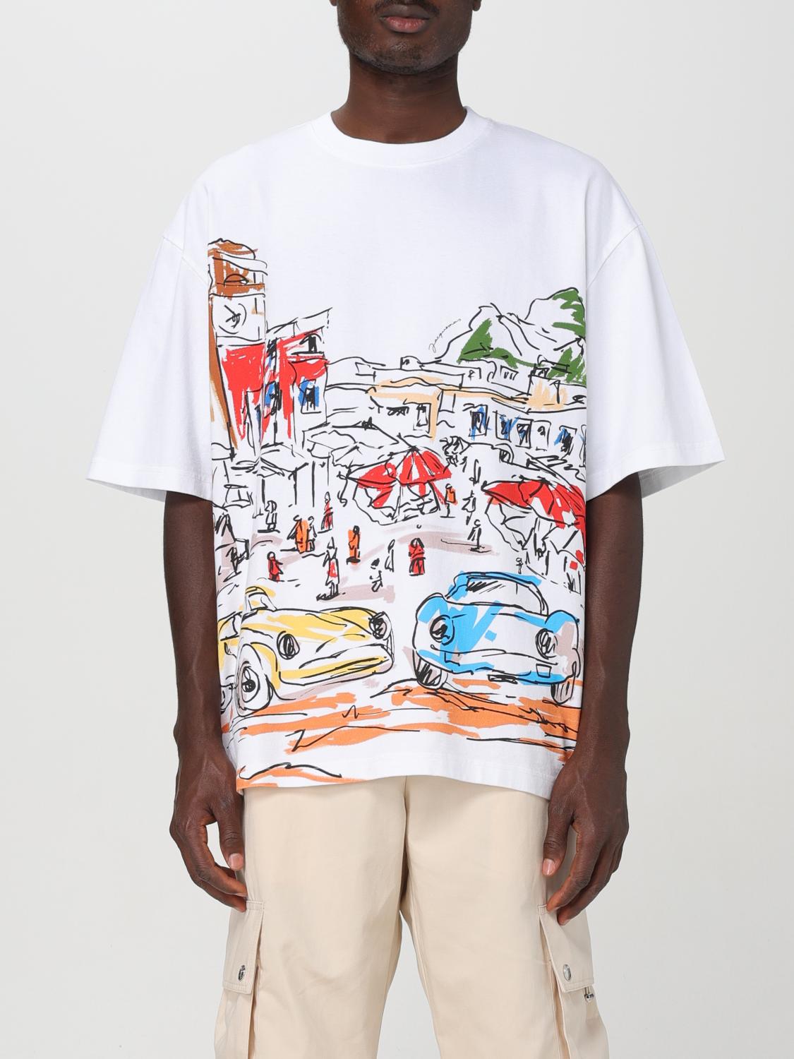 Shop Jacquemus T-shirt  Men Color Multicolor In Bunt