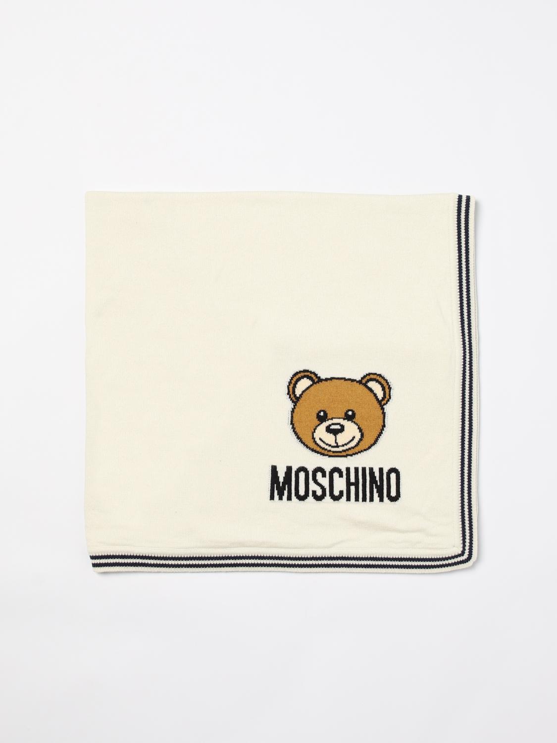 Shop Moschino Blanket  Kids Color Yellow Cream