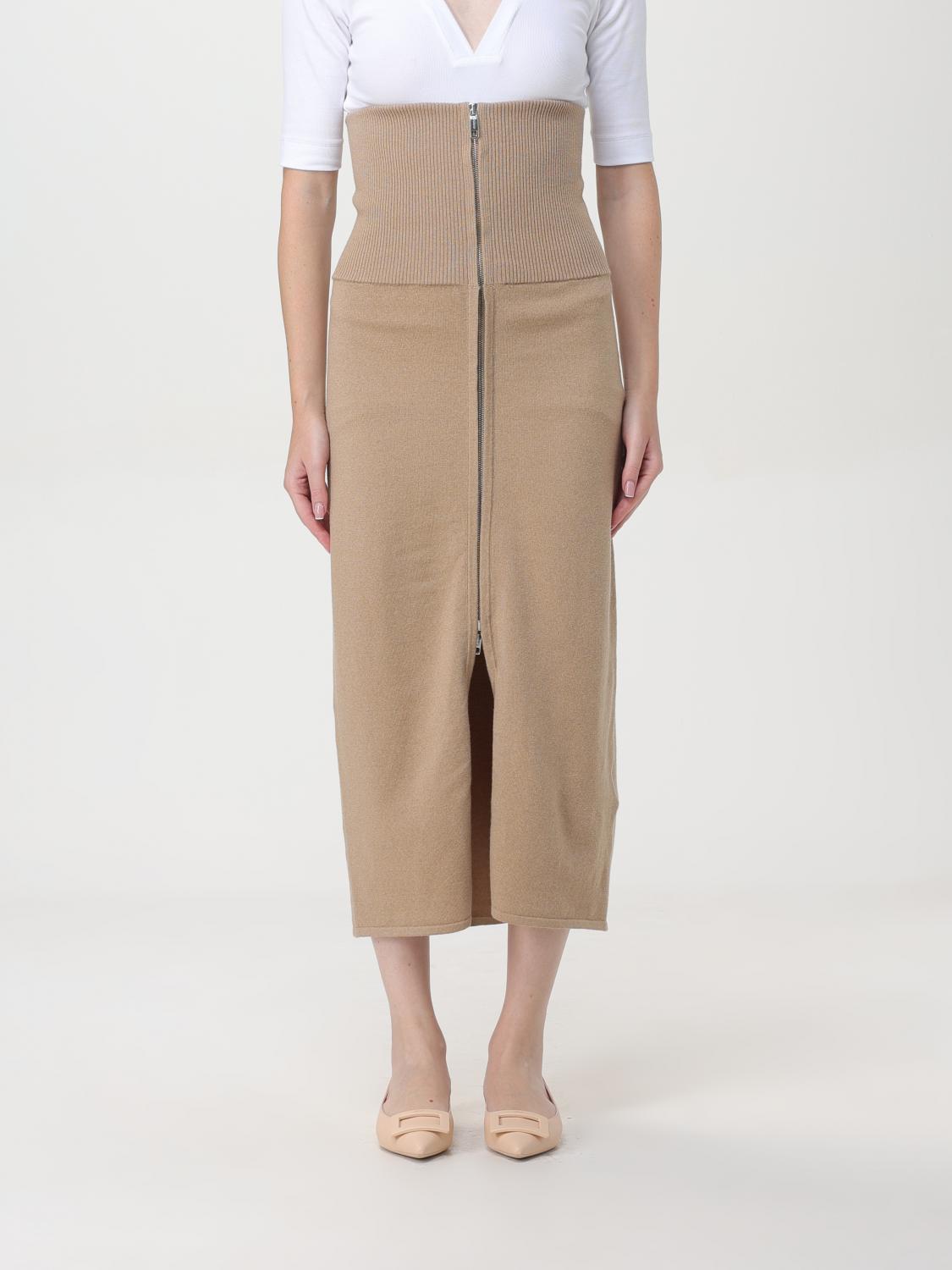 Shop Sportmax Skirt  Woman Color Brown In Braun