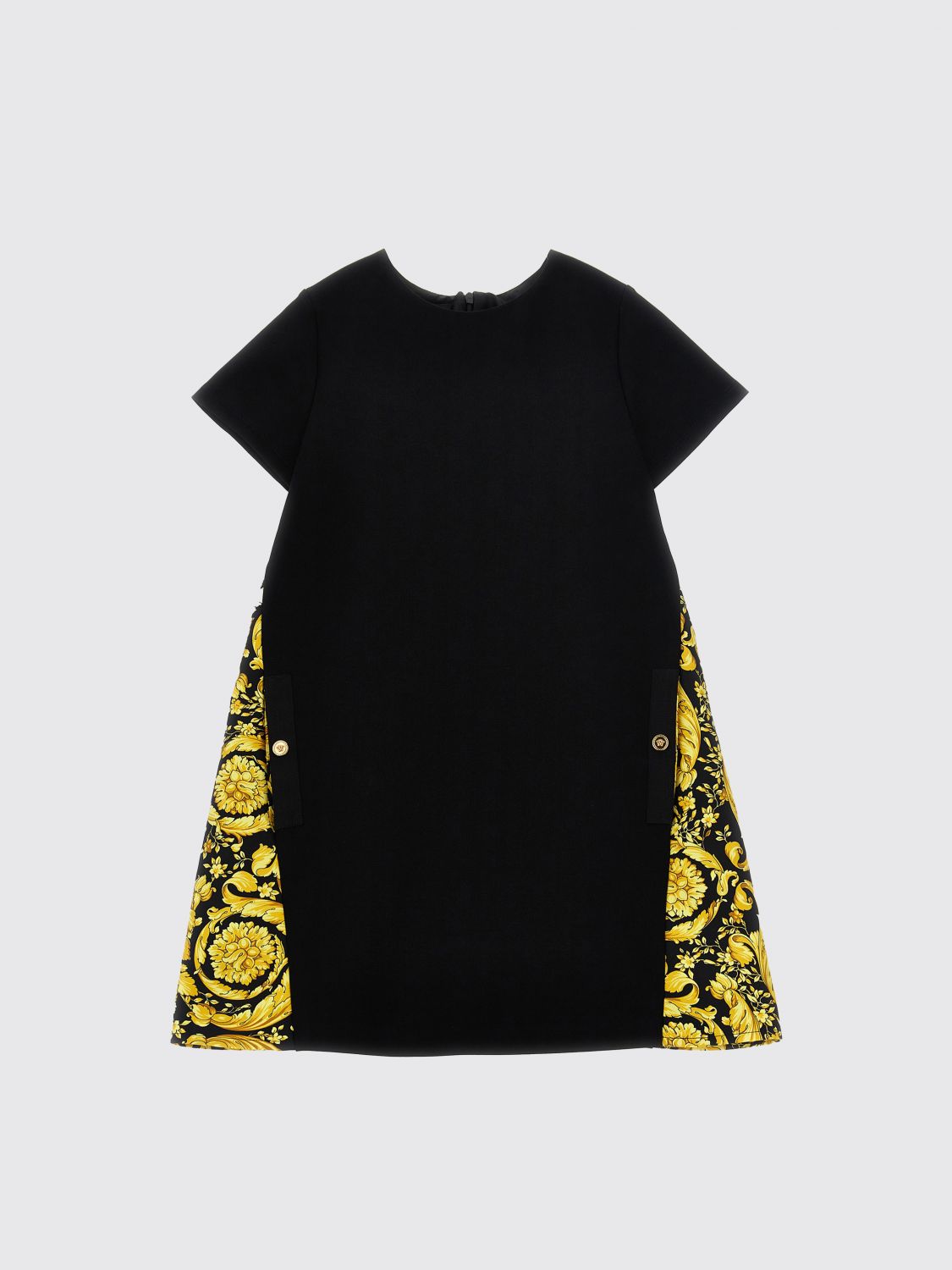 Shop Versace Dress  Kids Color Black In Schwarz