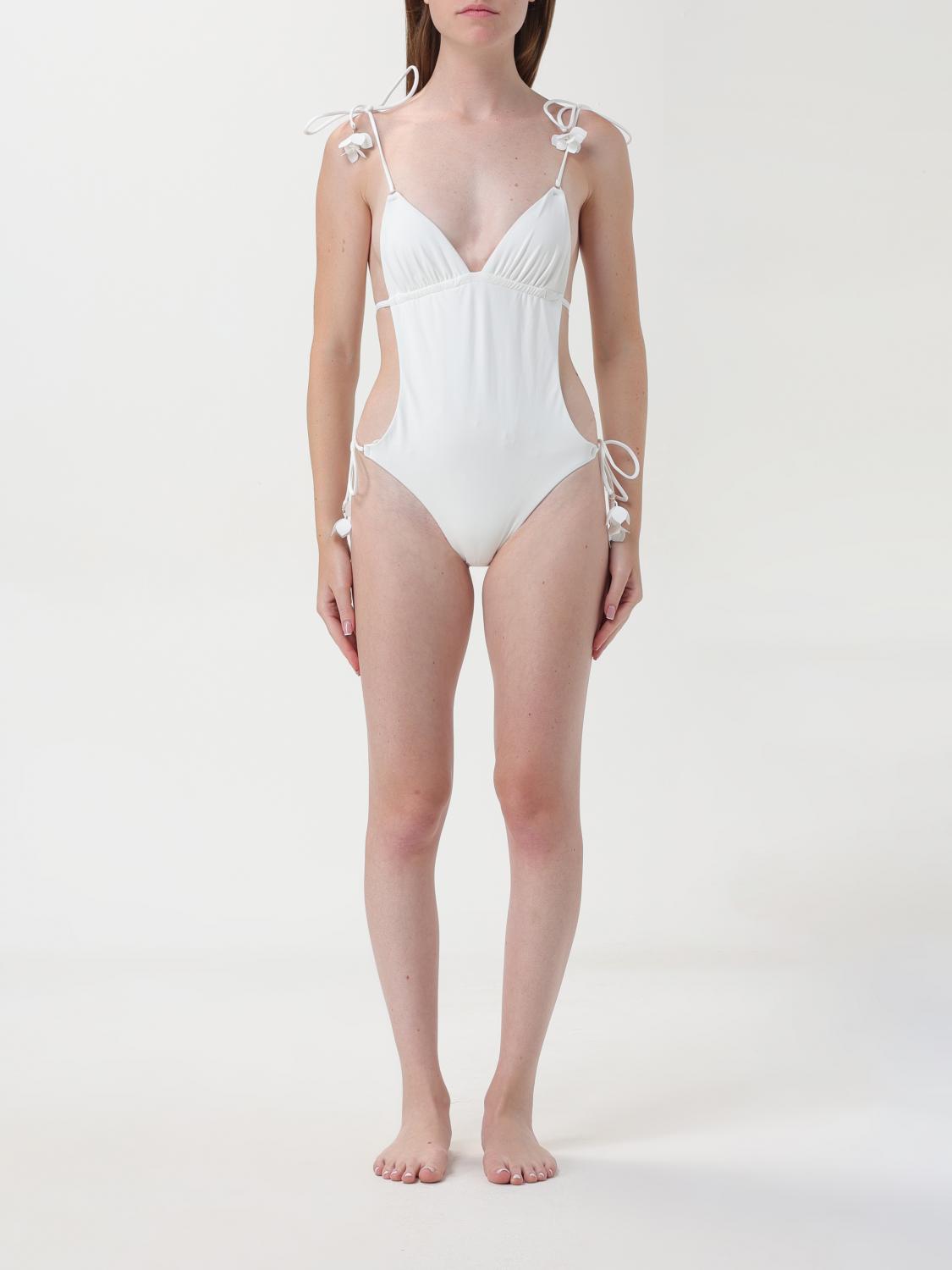 Shop Zimmermann Swimsuit  Woman Color White In Weiss