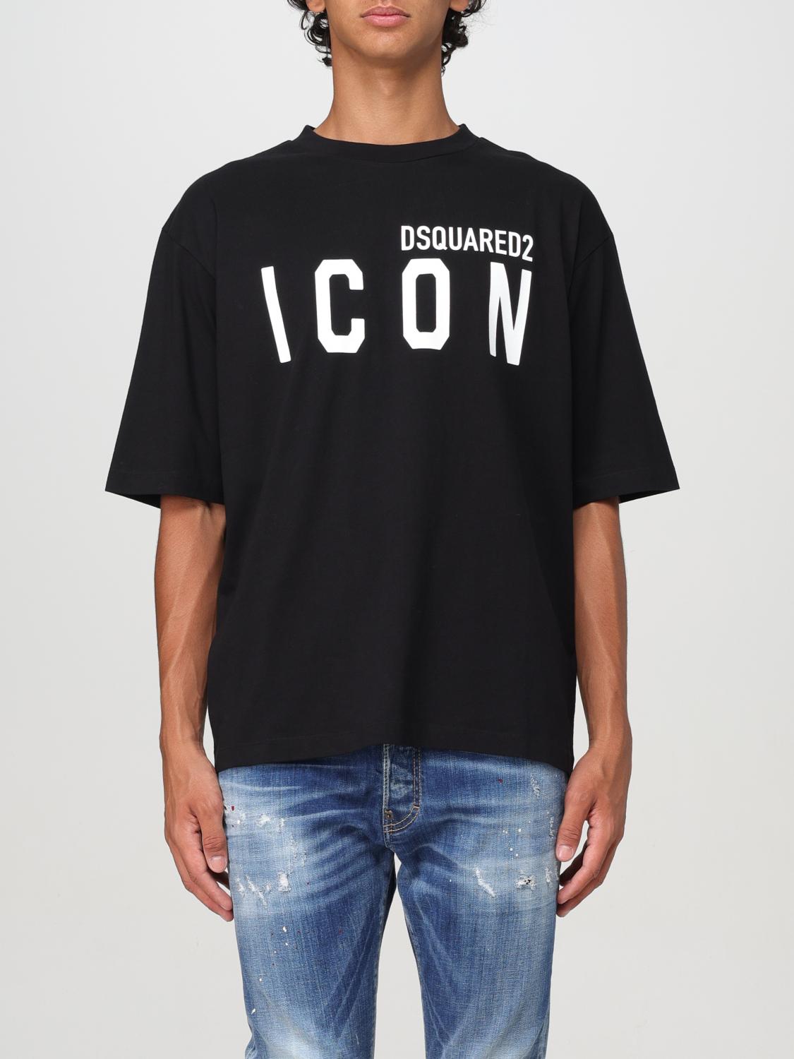 Shop Dsquared2 T-shirt  Men Color Black In Schwarz