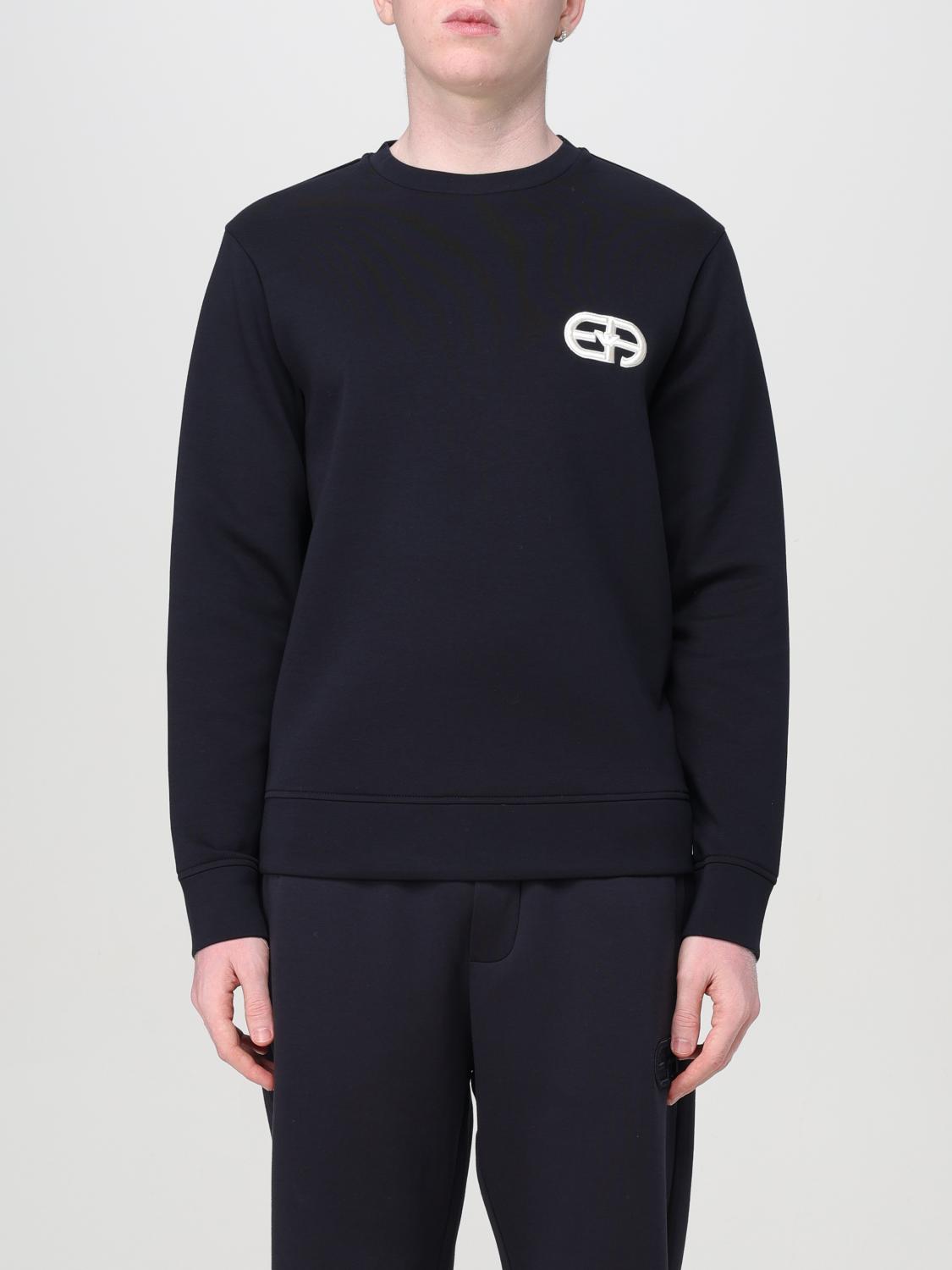 Shop Emporio Armani Sweatshirt  Men Color Blue In Blau