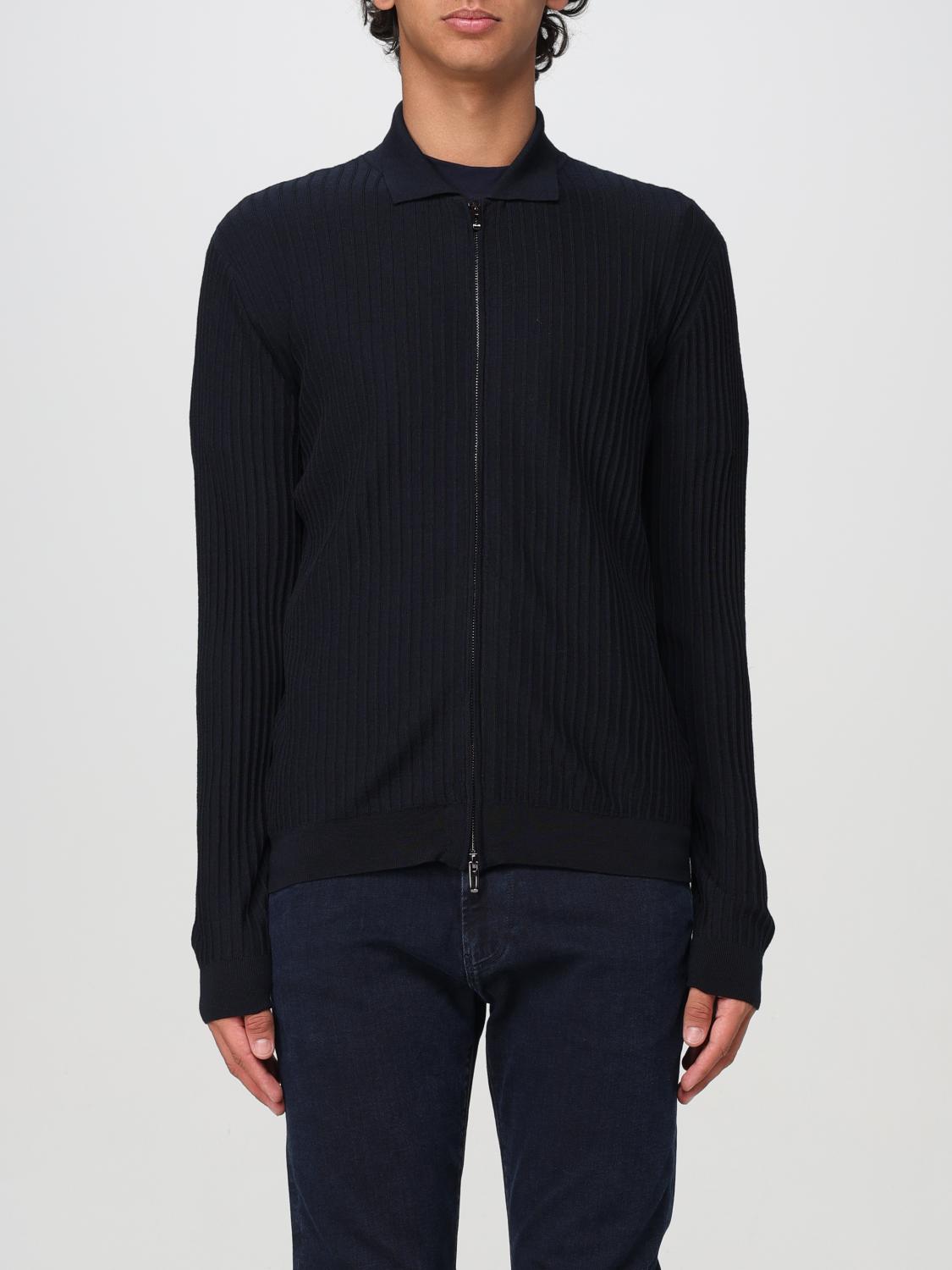 Shop Emporio Armani Cardigan  Men Color Navy