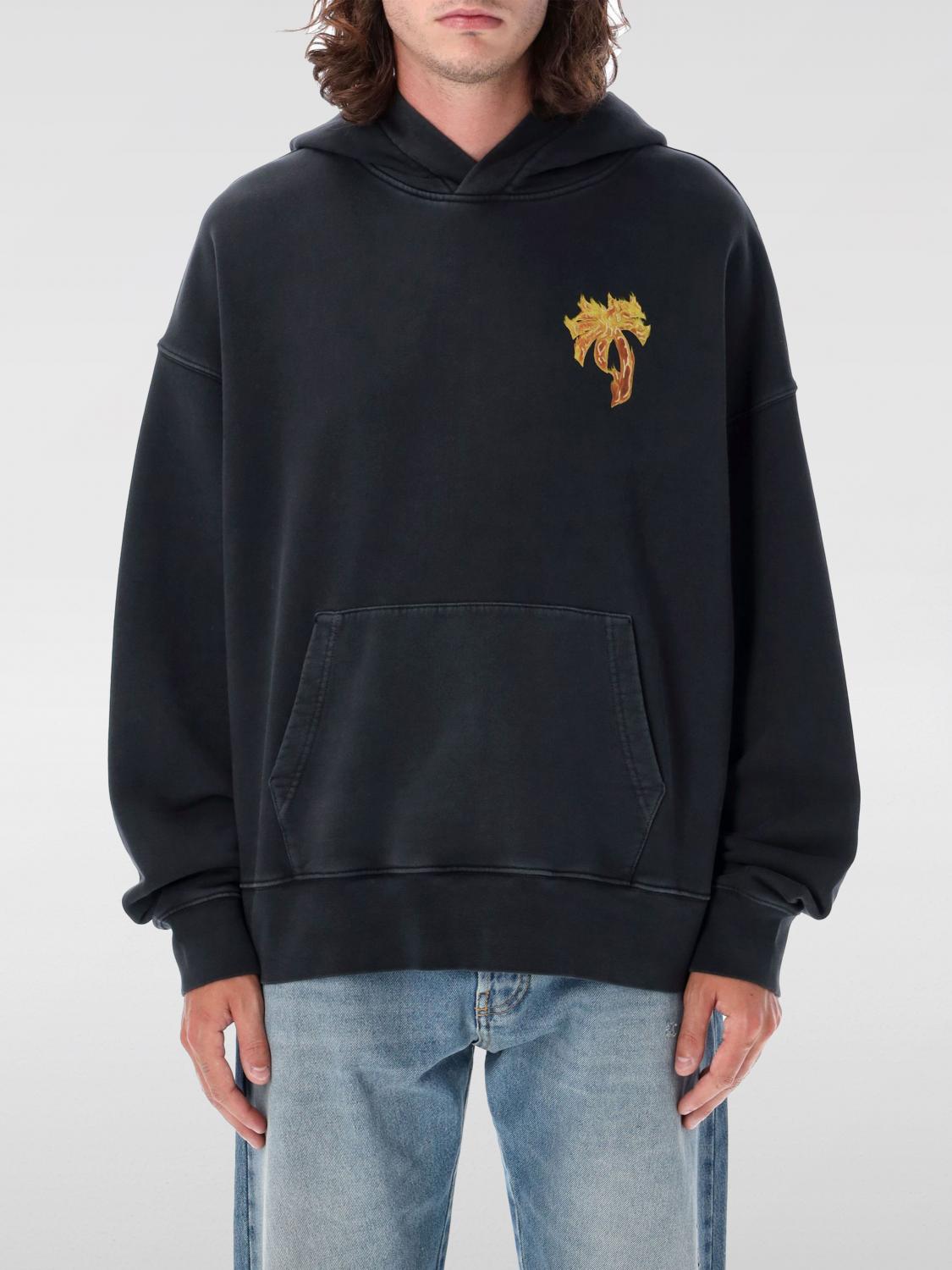 Shop Palm Angels Sweatshirt  Men Color Black In 黑色