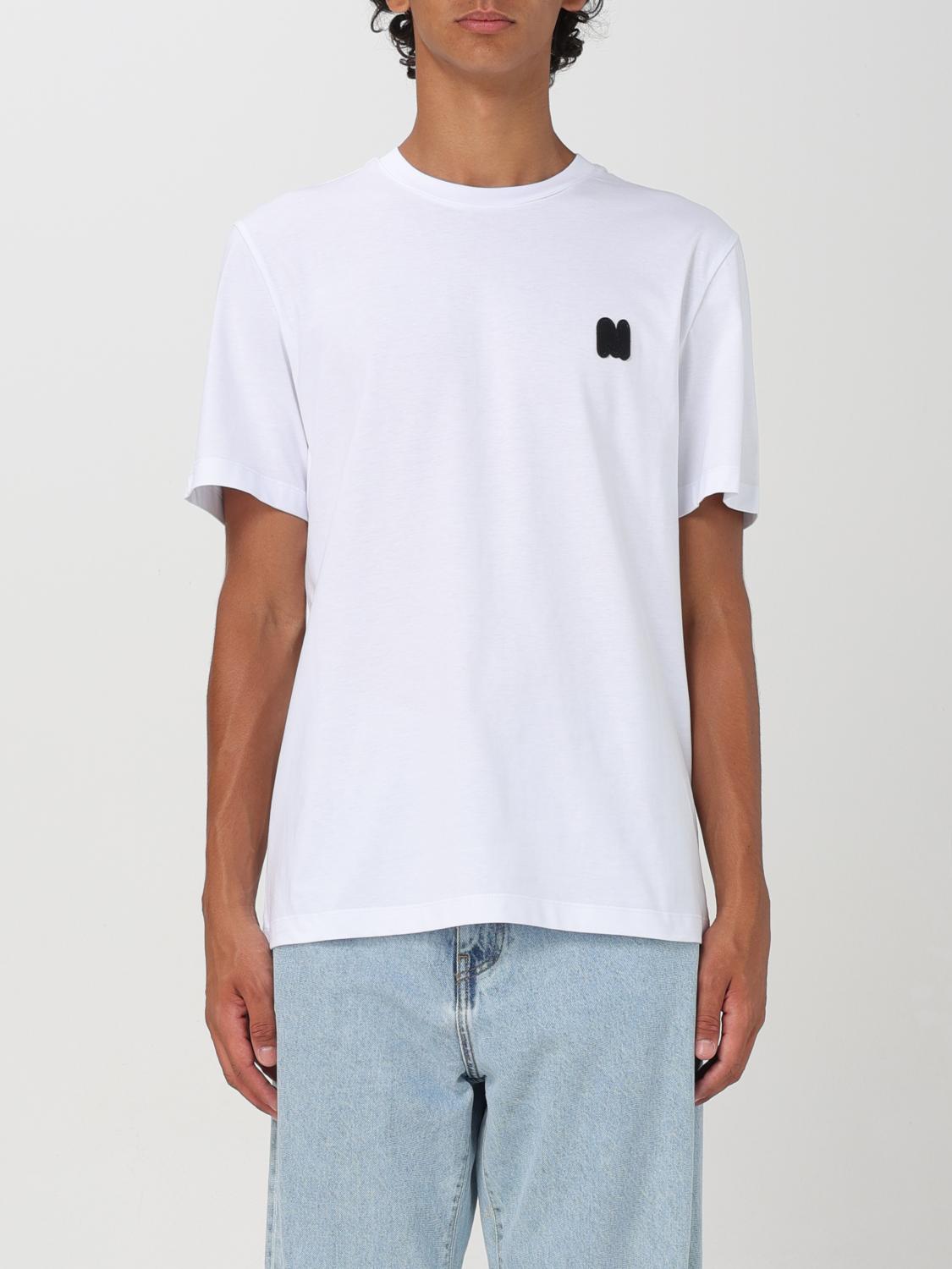 Shop Msgm T-shirt  Men Color White In Weiss