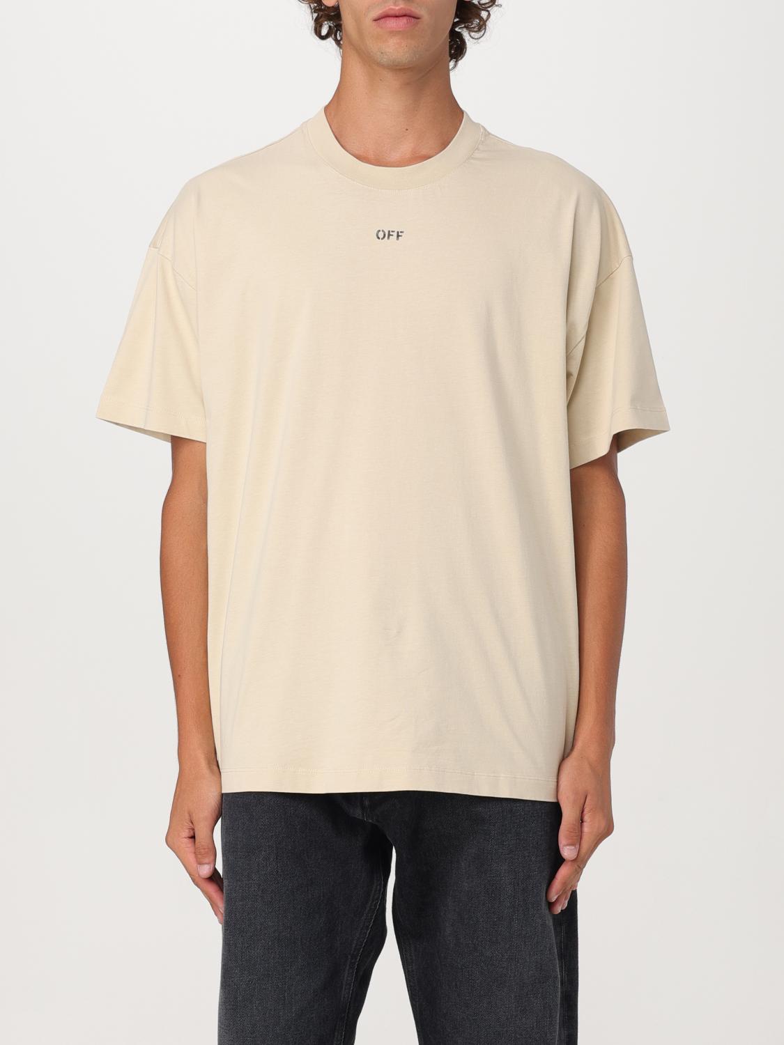 Shop Off-white T-shirt  Men Color Beige