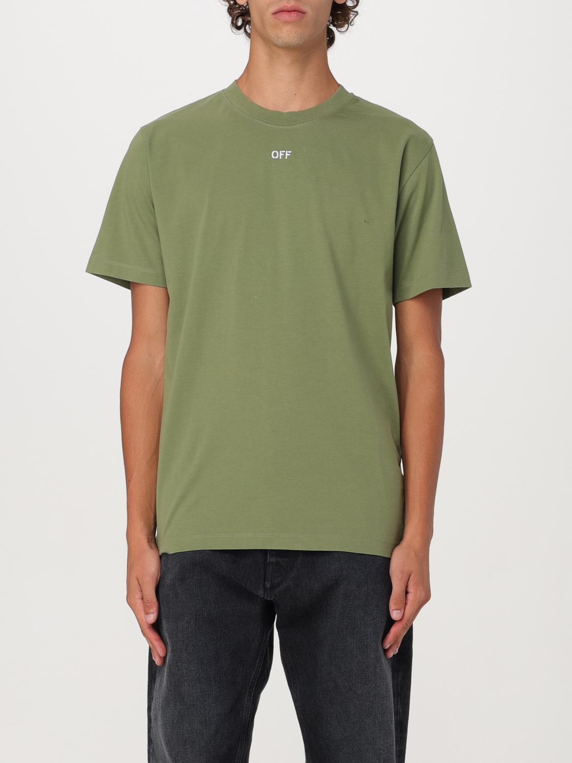 Shop Off-white T-shirt  Men Color Green In Grün