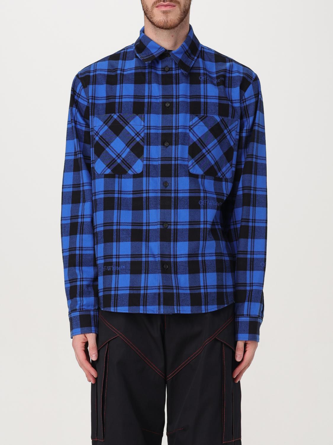 Shop Off-white Shirt  Men Color Blue In Blau