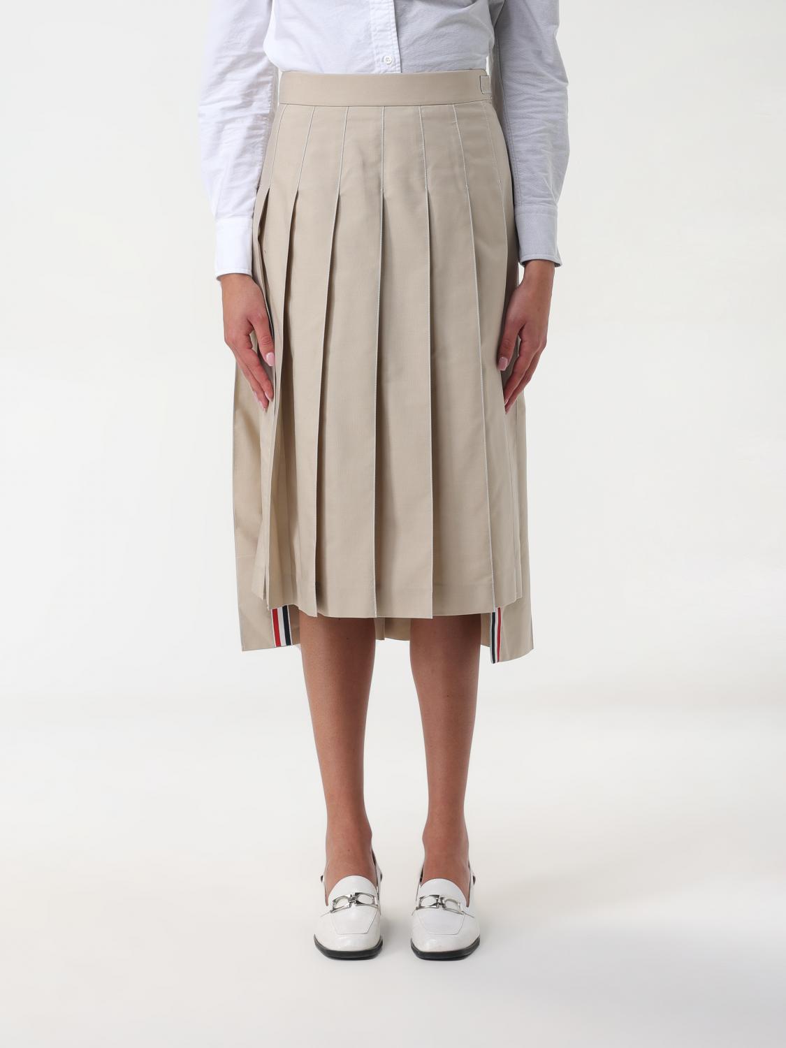 Shop Thom Browne Skirt  Woman Color Kaki