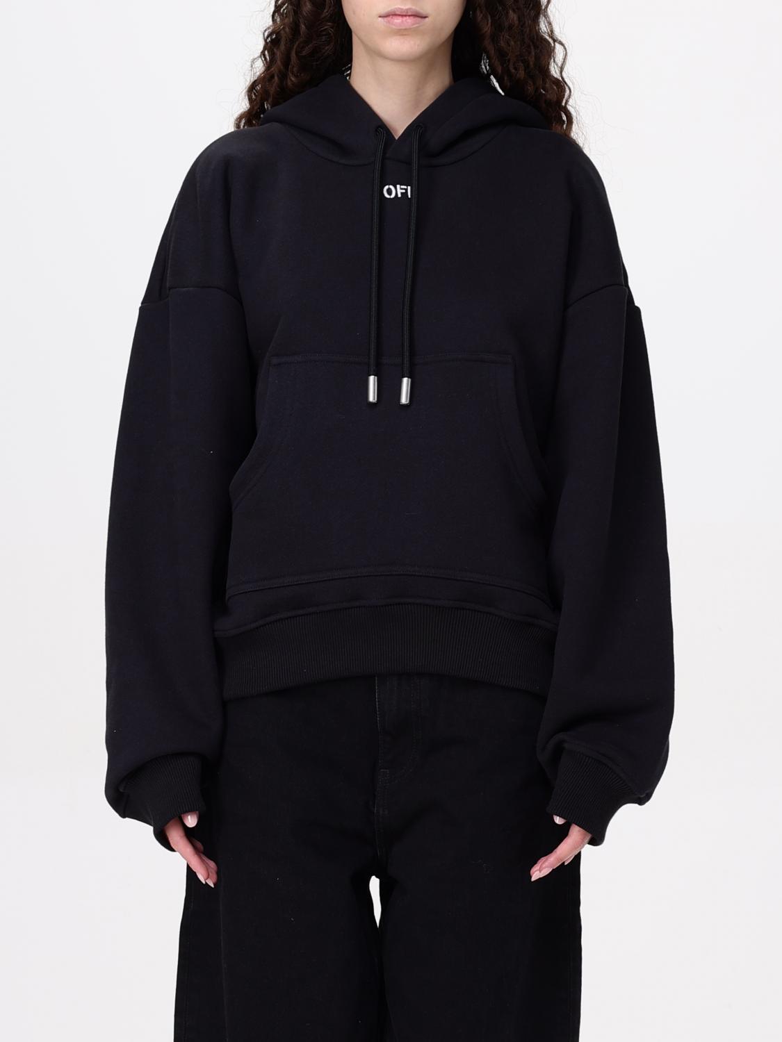 Shop Off-white Sweatshirt Woman Color Black