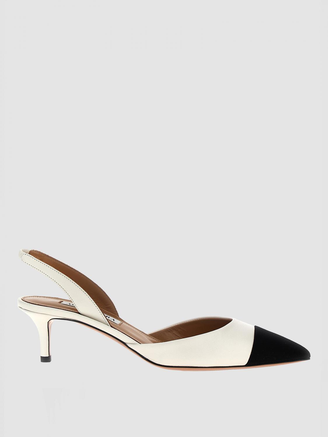 Shop Aquazzura High Heel Shoes  Woman Color White In Weiss