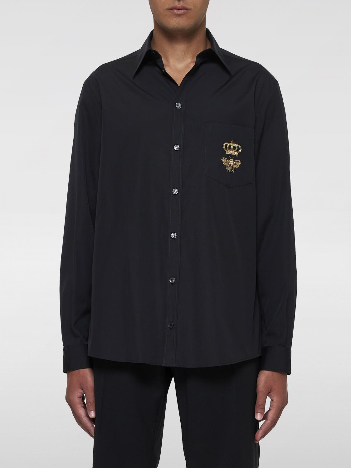 Shop Dolce & Gabbana Shirt  Men Color Black In Schwarz