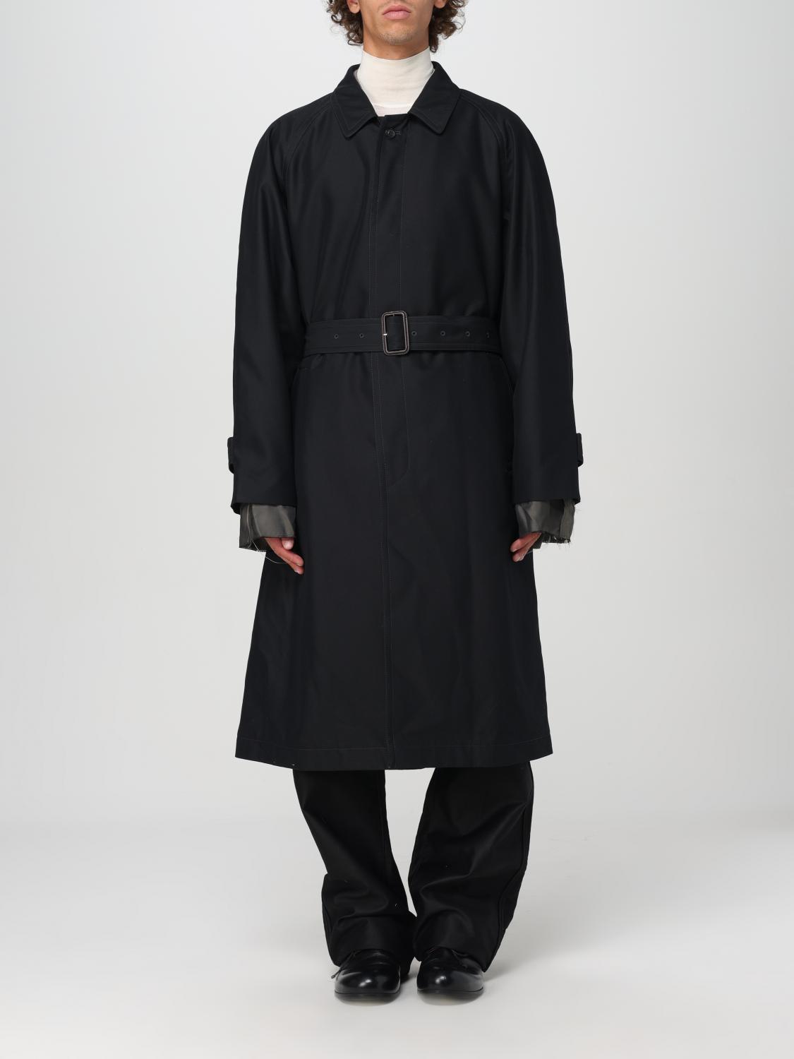 Shop Maison Margiela Trench Coat  Men Color Black In Schwarz