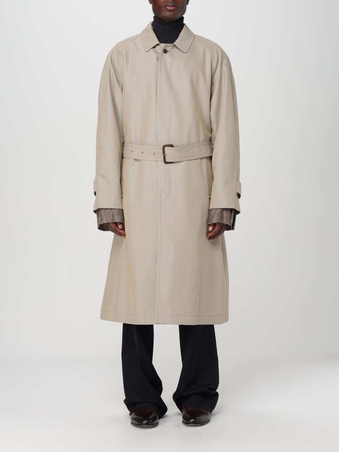 Shop Maison Margiela Trench Coat  Men Color Beige