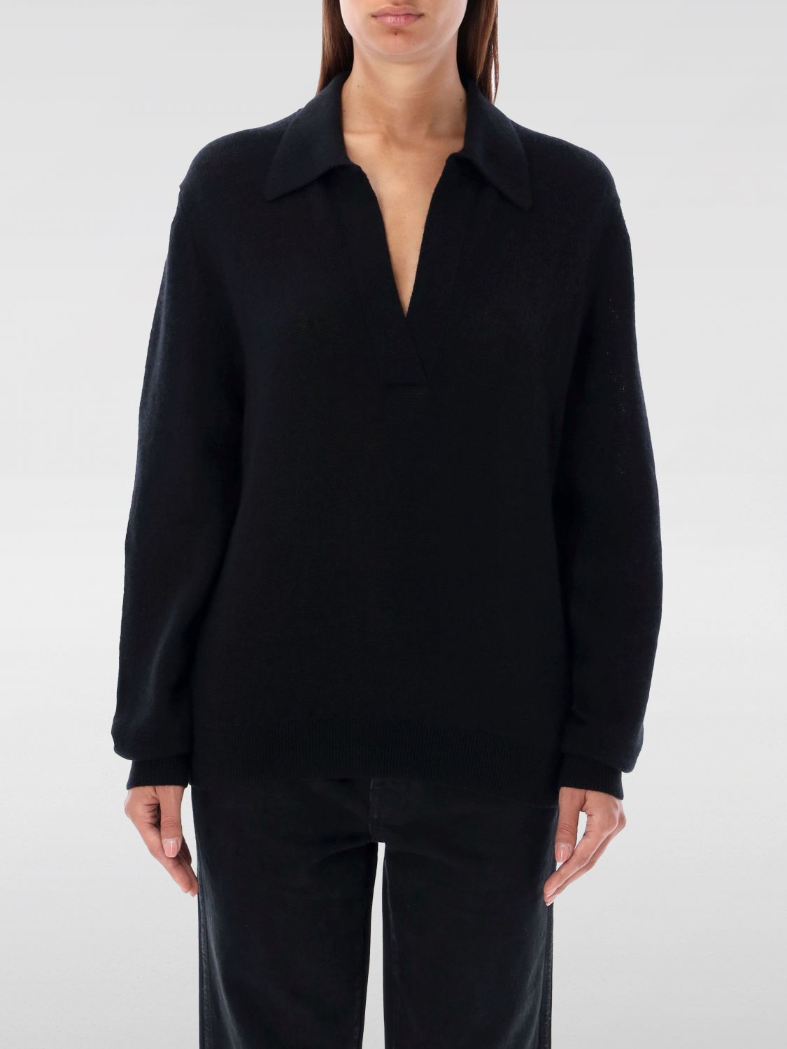 Shop Khaite Sweater  Woman Color Black In Schwarz