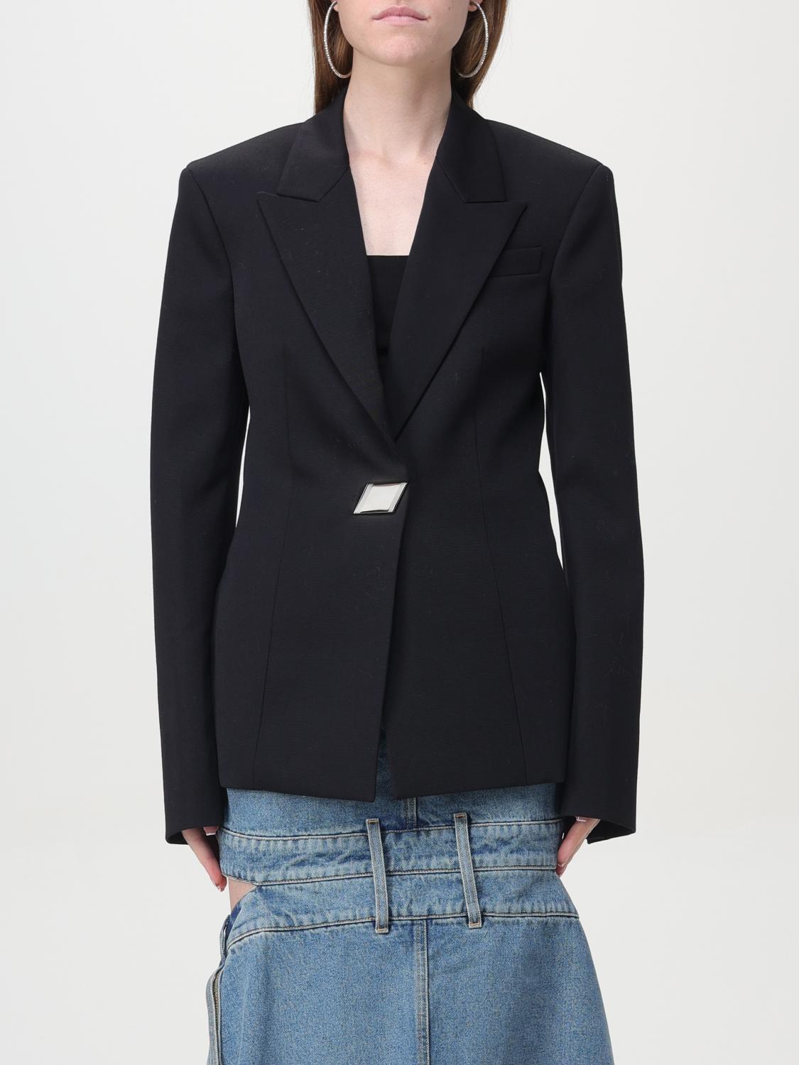 Shop Attico Blazer The  Woman Color Black In Schwarz