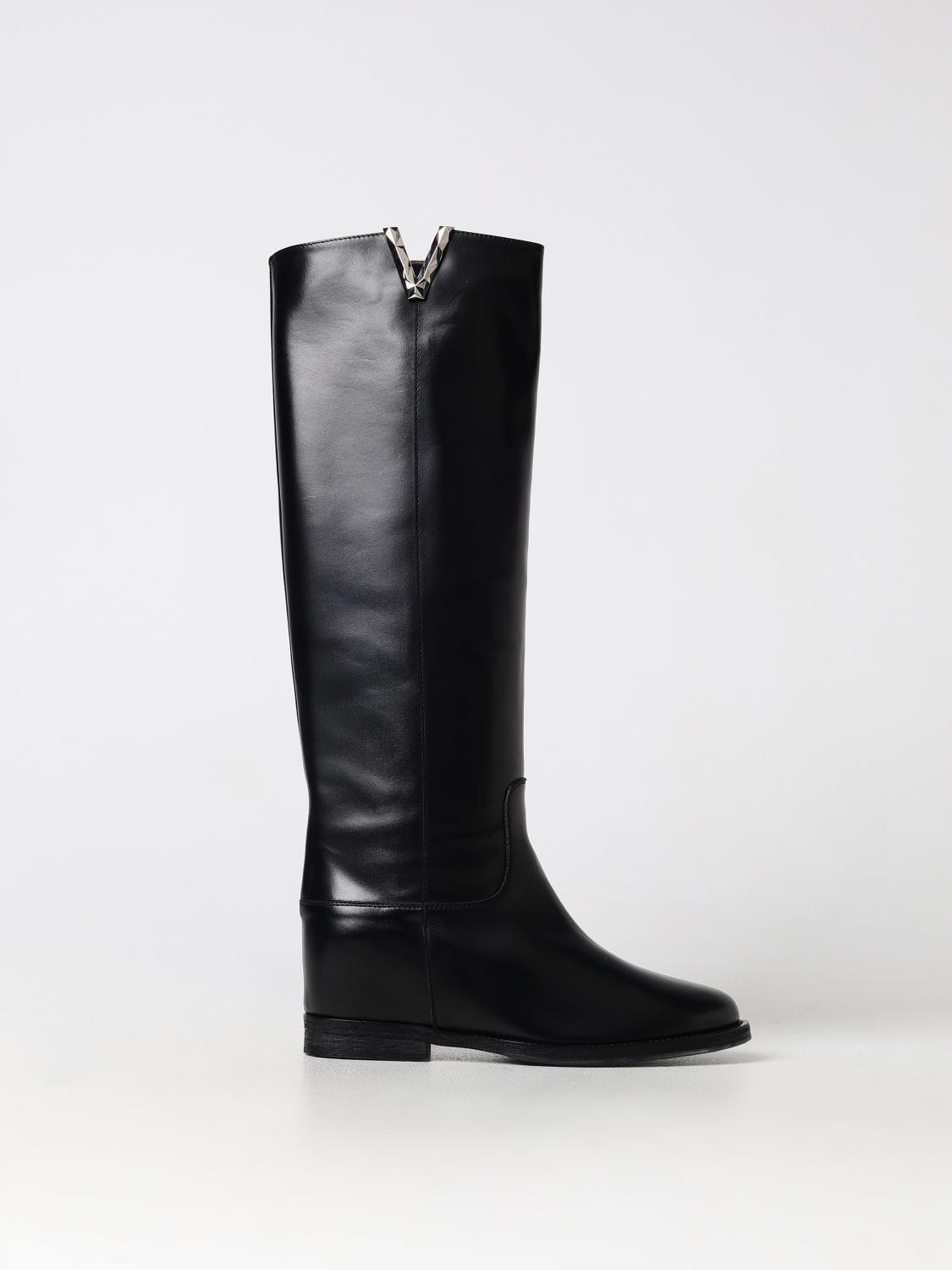 Shop Via Roma 15 Boots  Woman Color Black In Schwarz