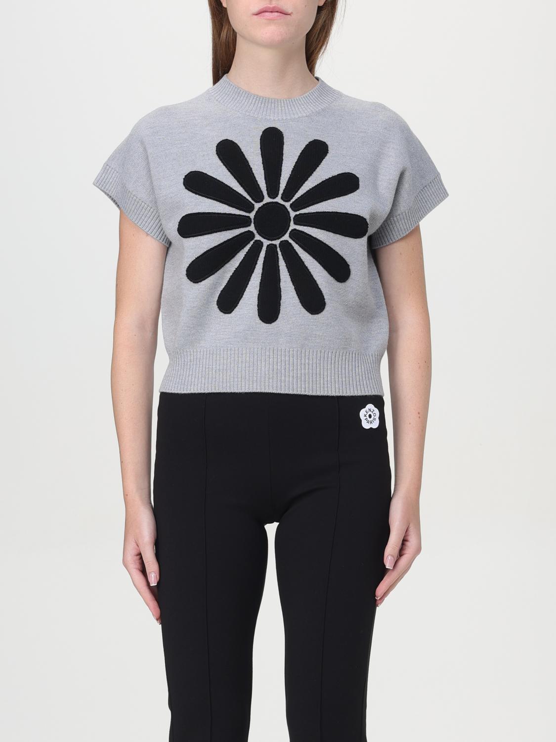 Shop Kenzo Top  Woman Color Grey In Grau