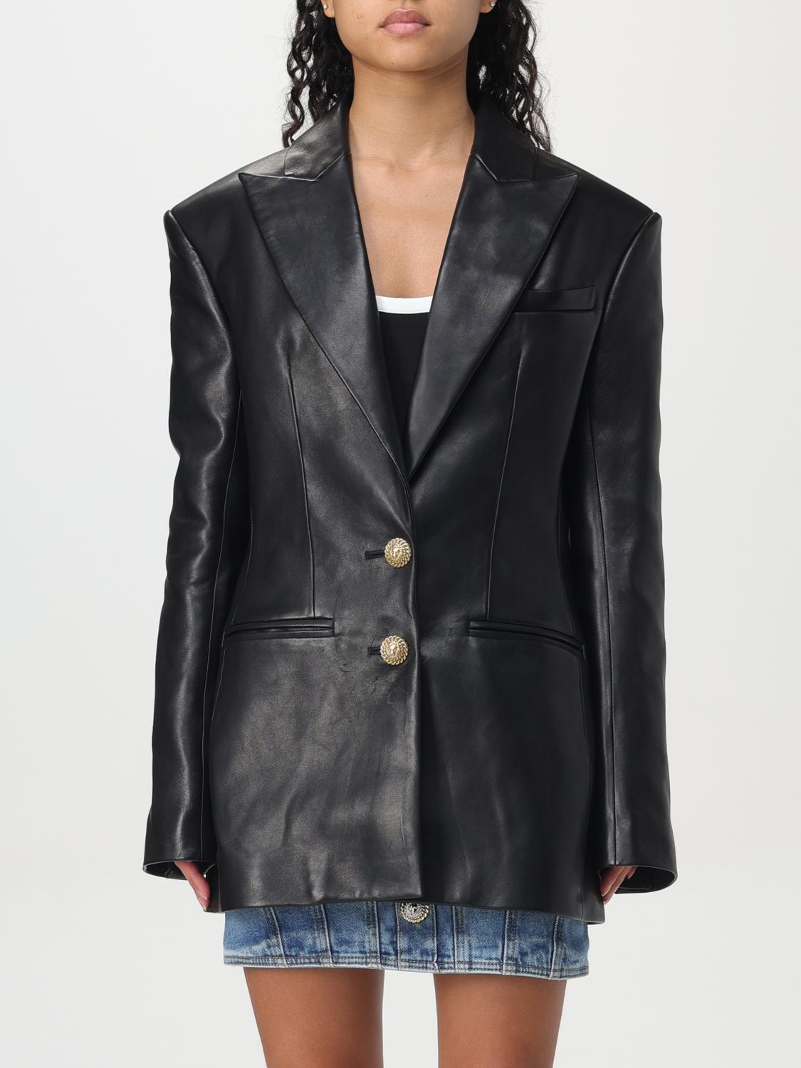 Shop Balmain Blazer  Woman Color Black In Schwarz