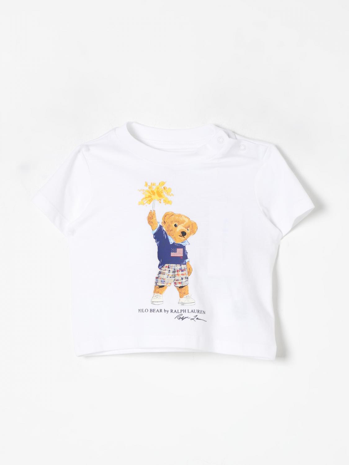 Shop Polo Ralph Lauren T-shirt  Kids Color White In Weiss