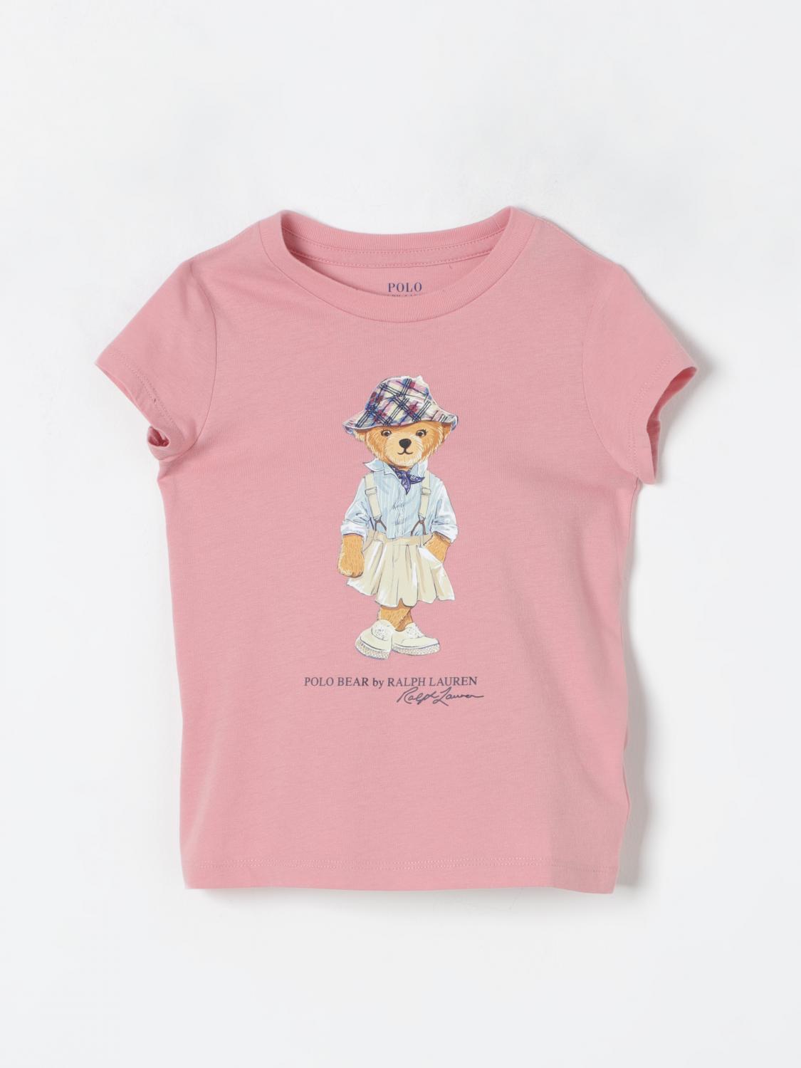 Shop Polo Ralph Lauren T-shirt  Kids Color Pink