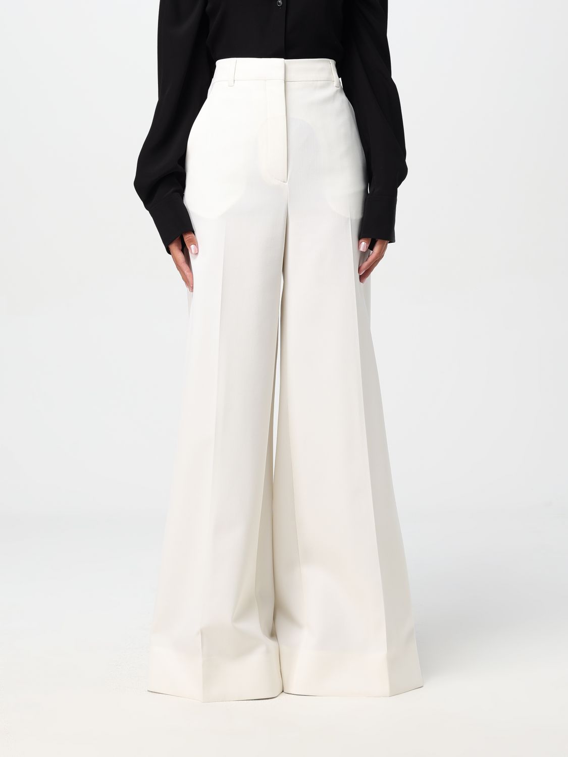 Shop Stella Mccartney Pants  Woman Color Cream