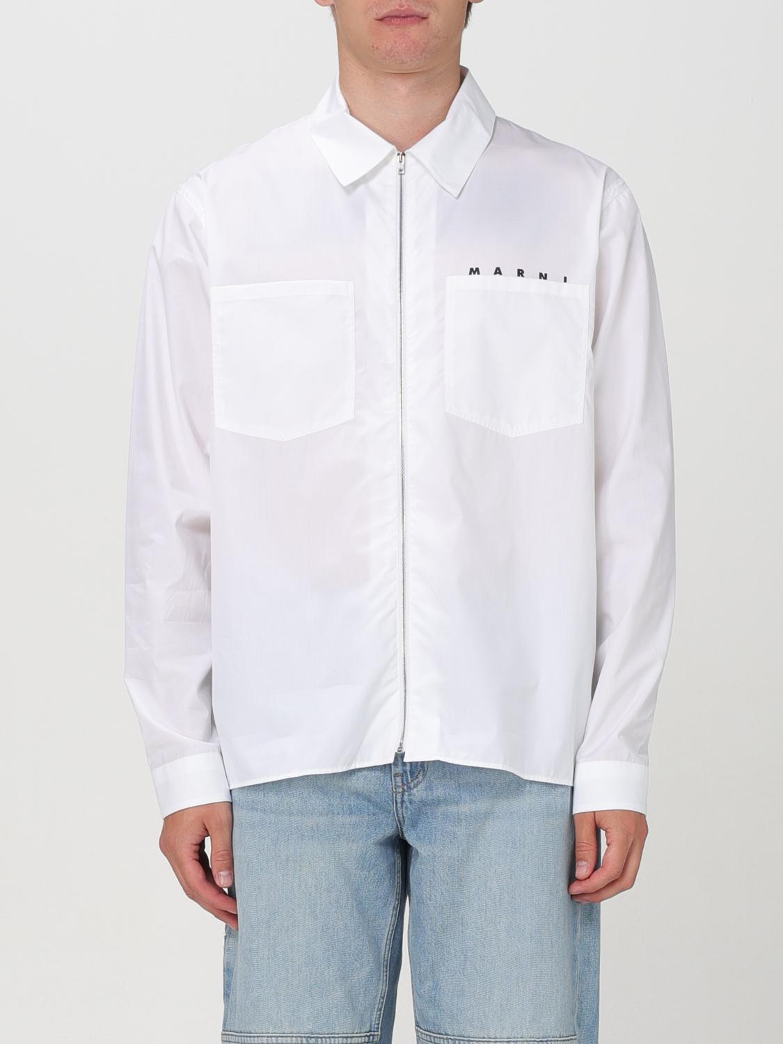 Shop Marni Shirt  Men Color White In Weiss