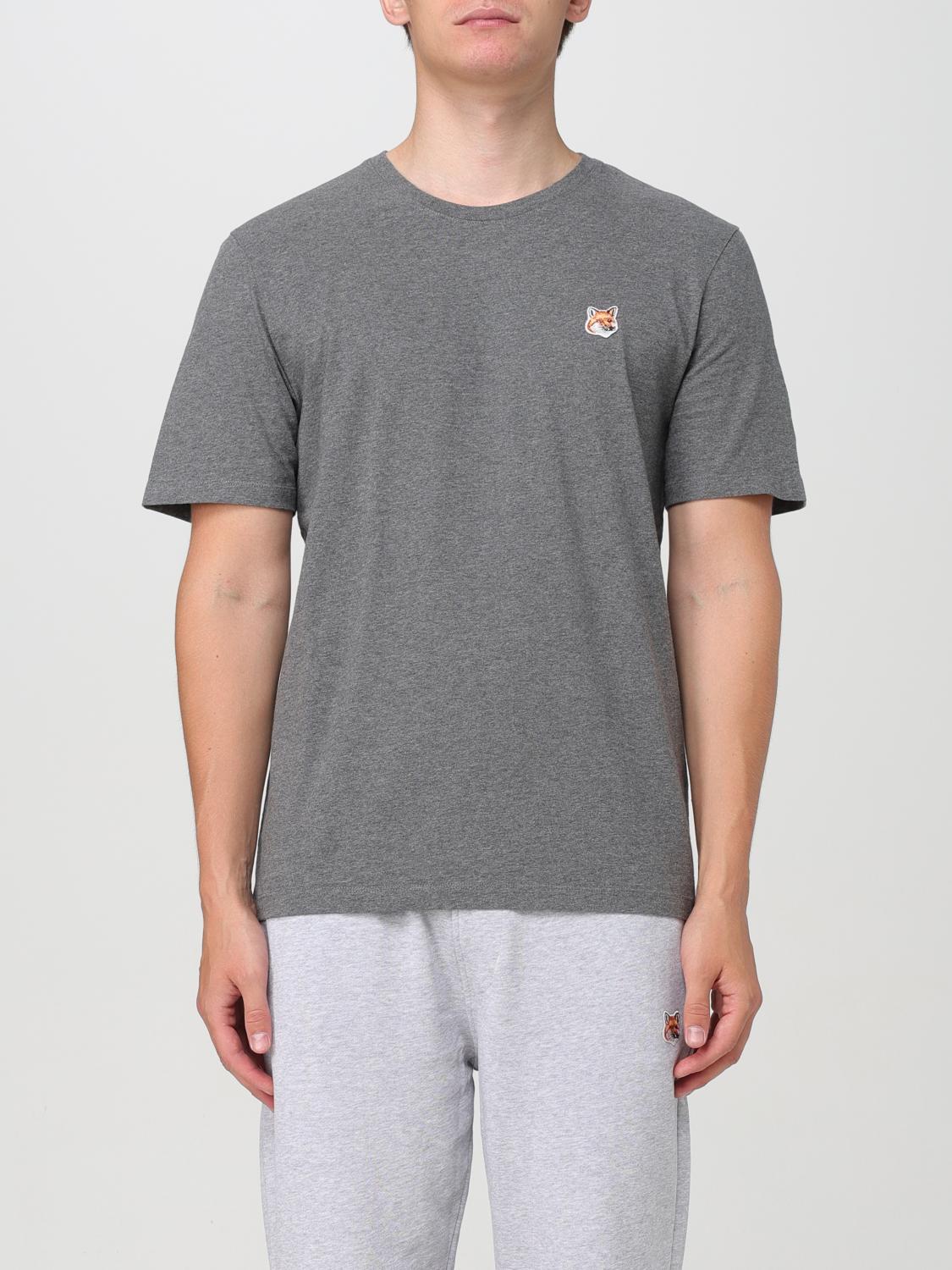 Shop Maison Kitsuné T-shirt  Men Color Grey In Grau