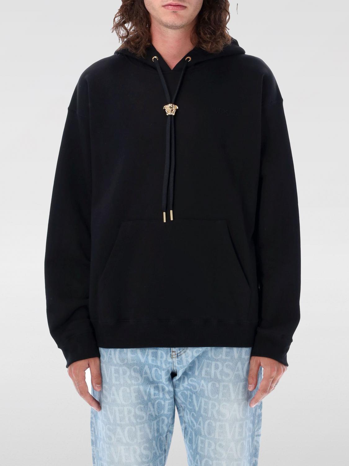 Shop Versace Sweatshirt  Men Color Black In Schwarz