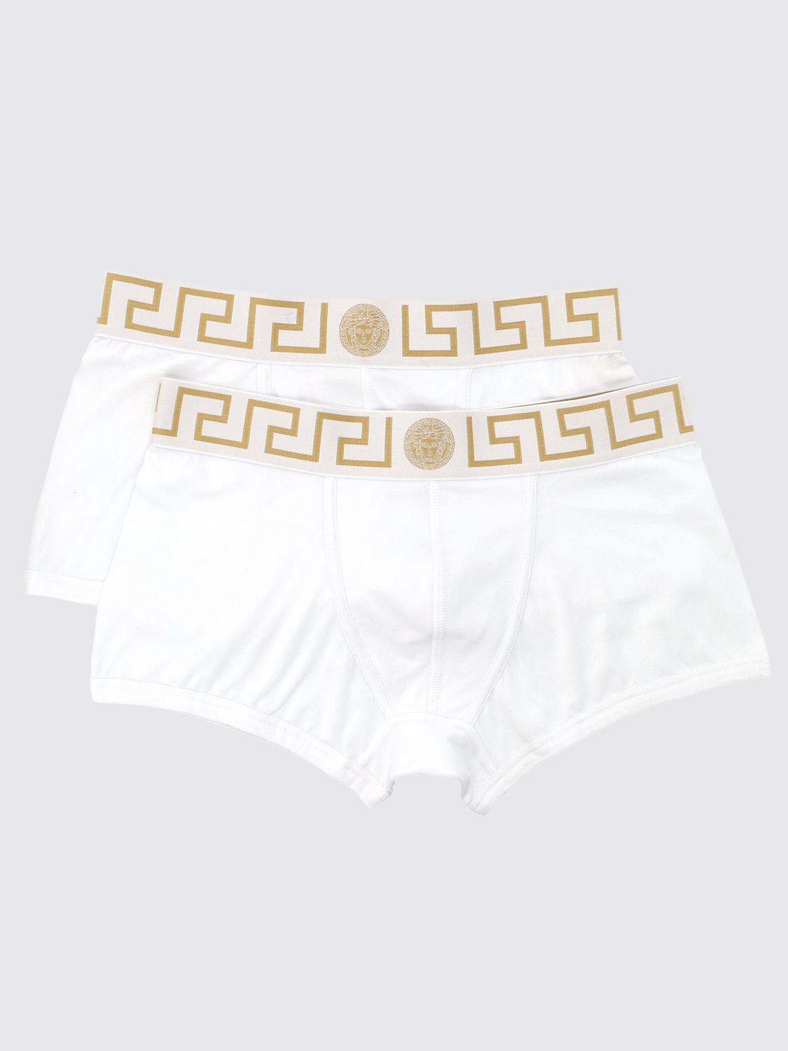 Versace Greca Waistband Boxer Briefs In Schwarz 1