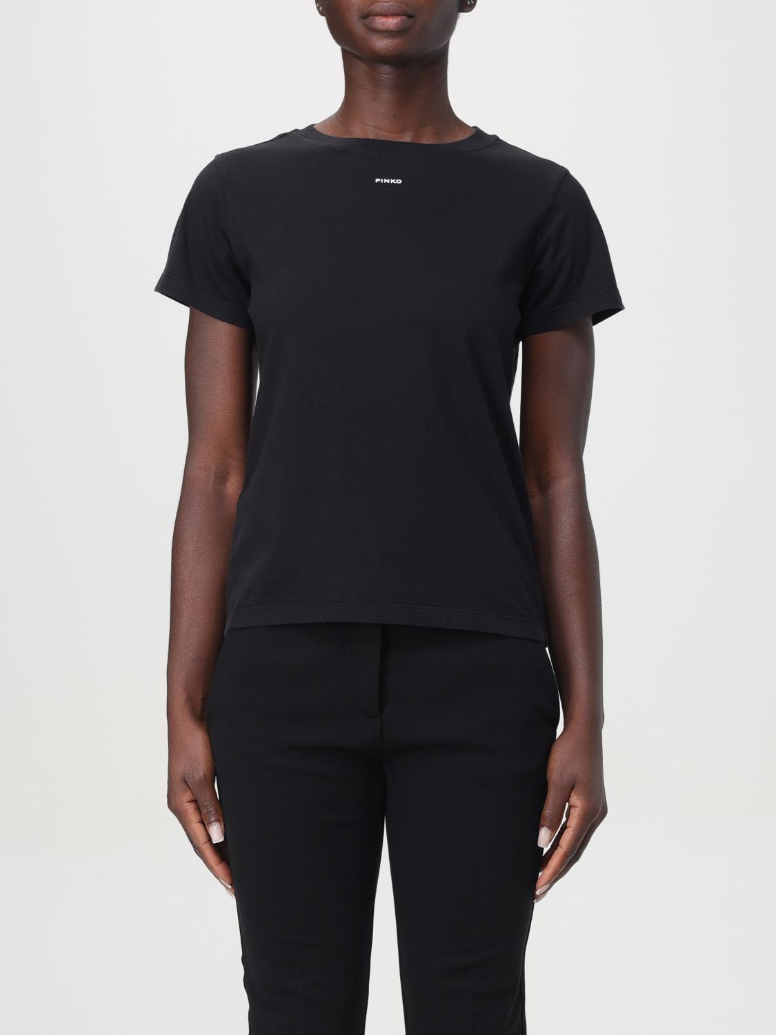 Shop Pinko T-shirt Woman Color Black In Schwarz