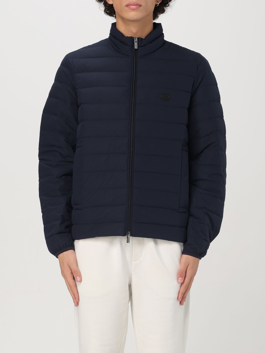 Shop Emporio Armani Jacket  Men Color Blue In Blau