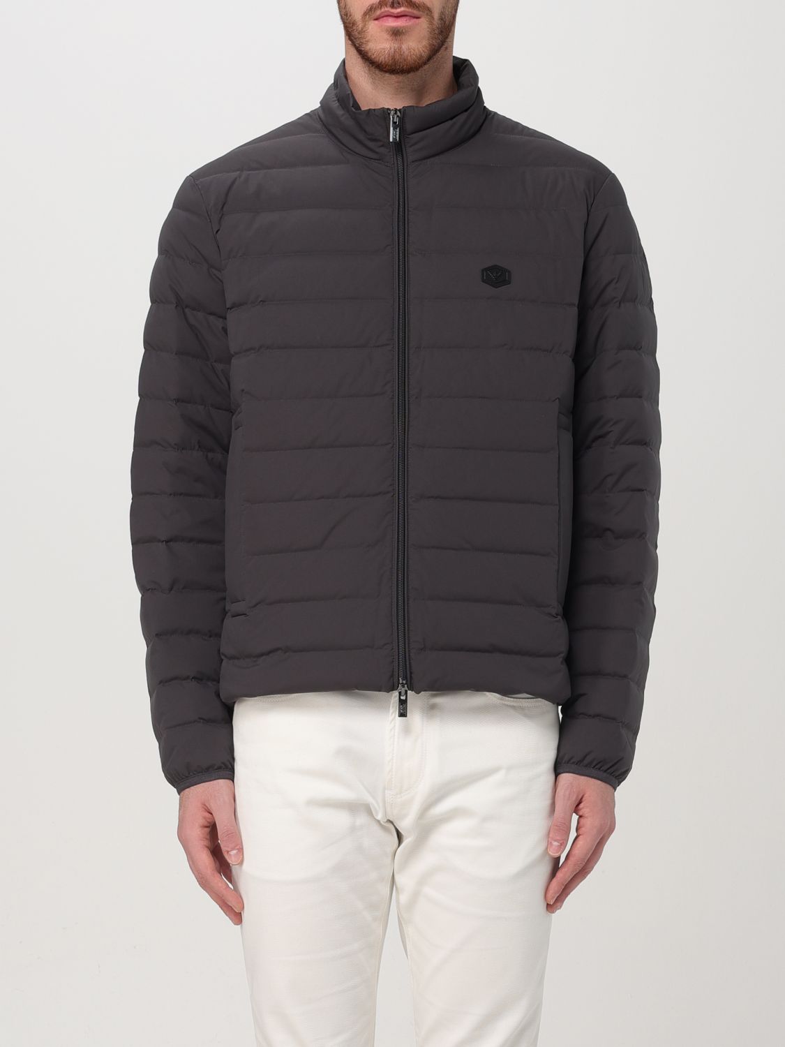 Shop Emporio Armani Jacket  Men Color Grey In Grau