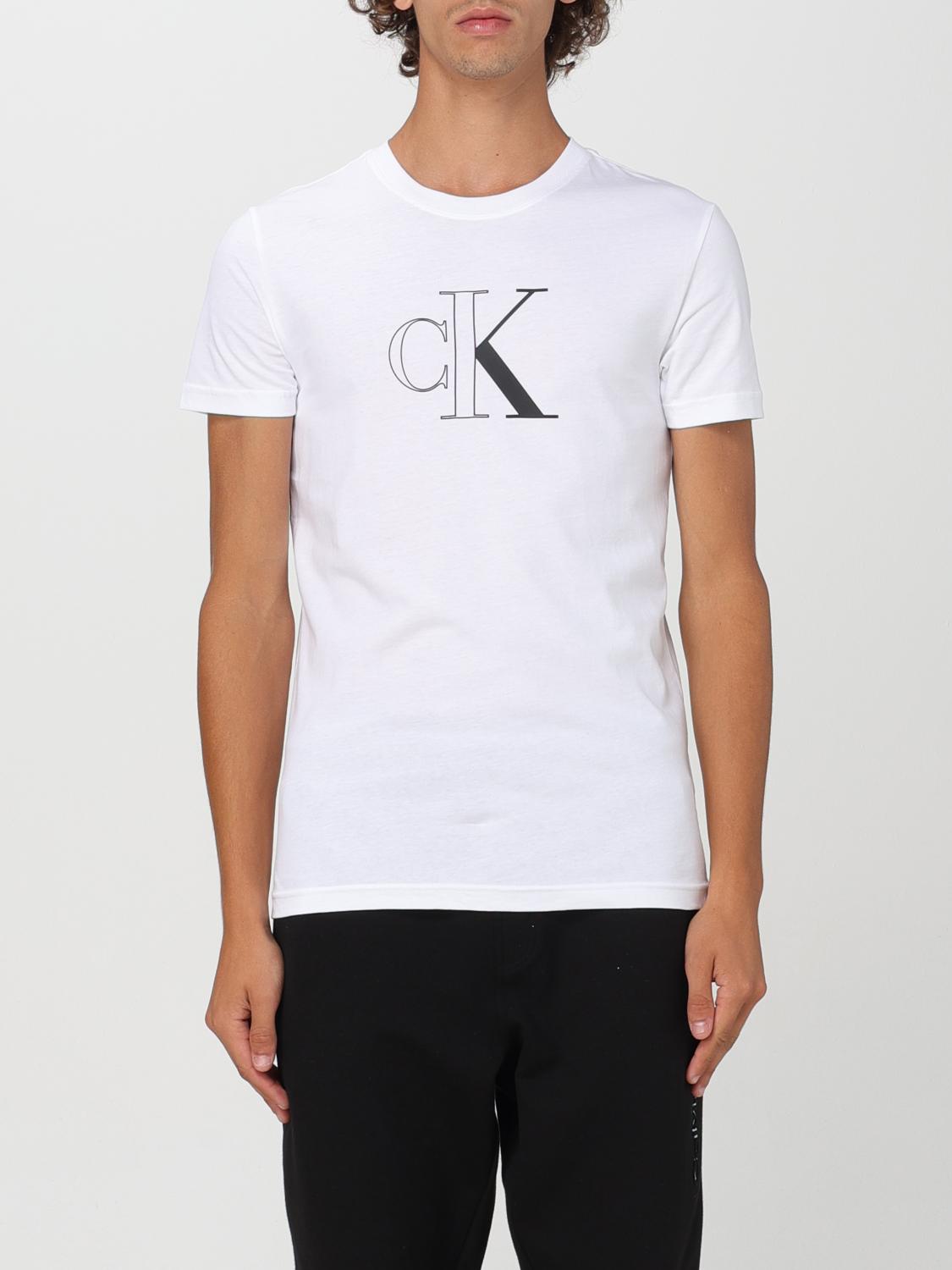 Shop Calvin Klein T-shirt  Men Color White In Weiss