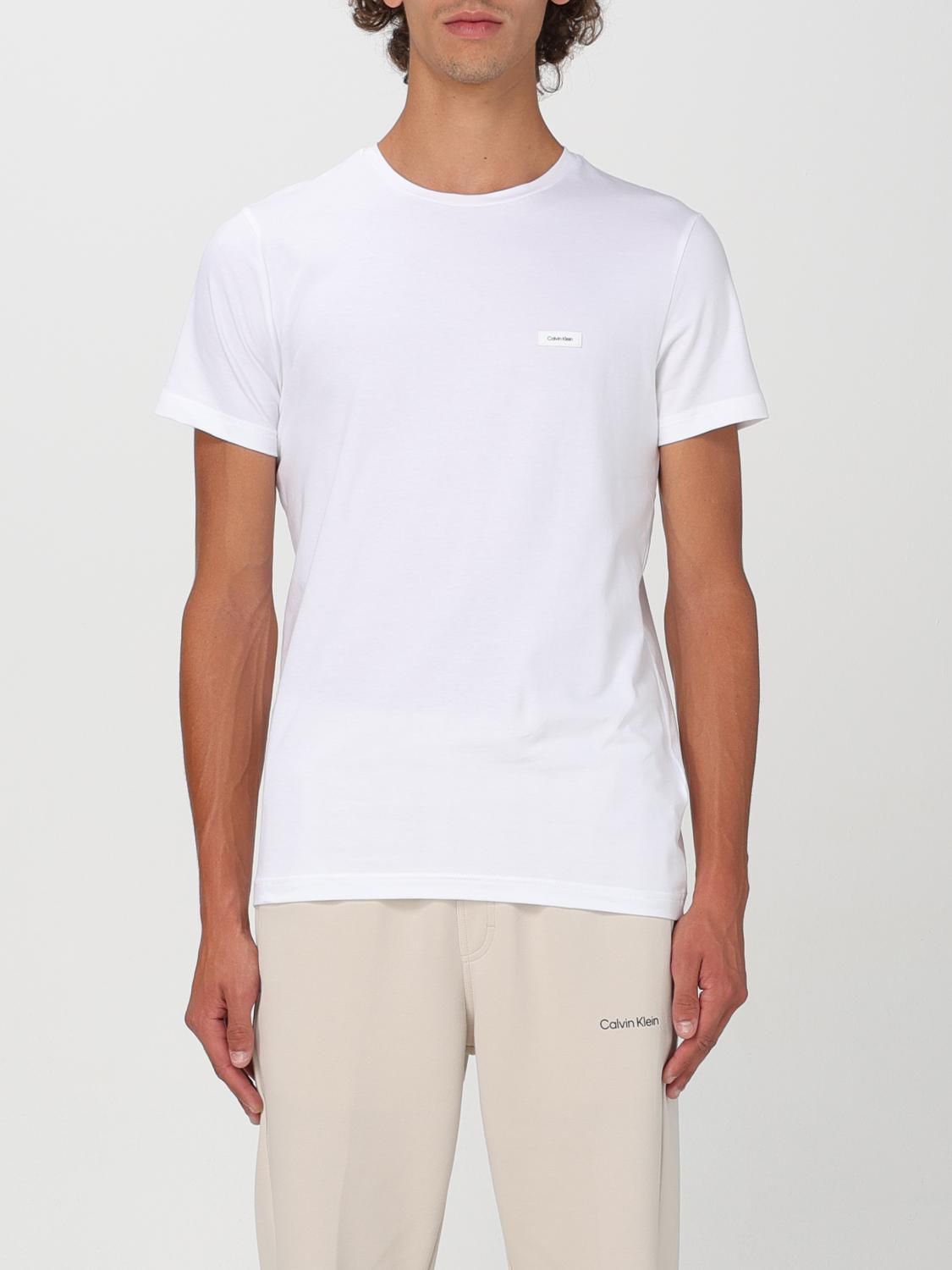 Shop Calvin Klein T-shirt  Men Color White In Weiss