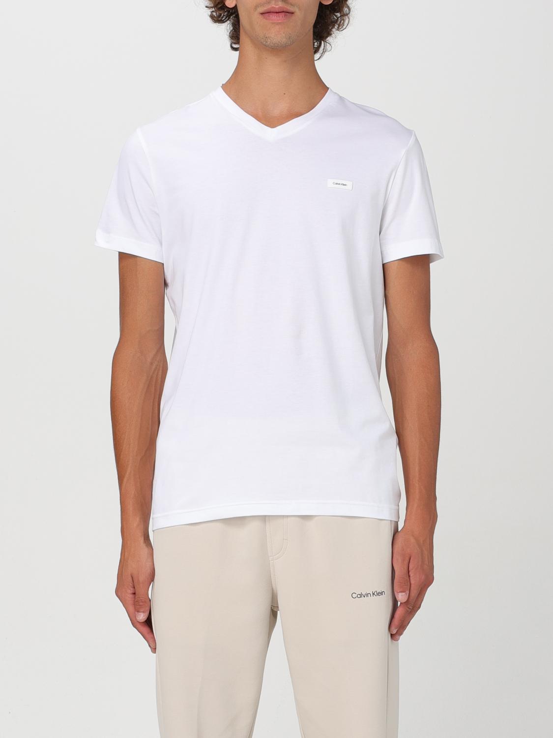 Shop Calvin Klein T-shirt  Men Color White In Weiss