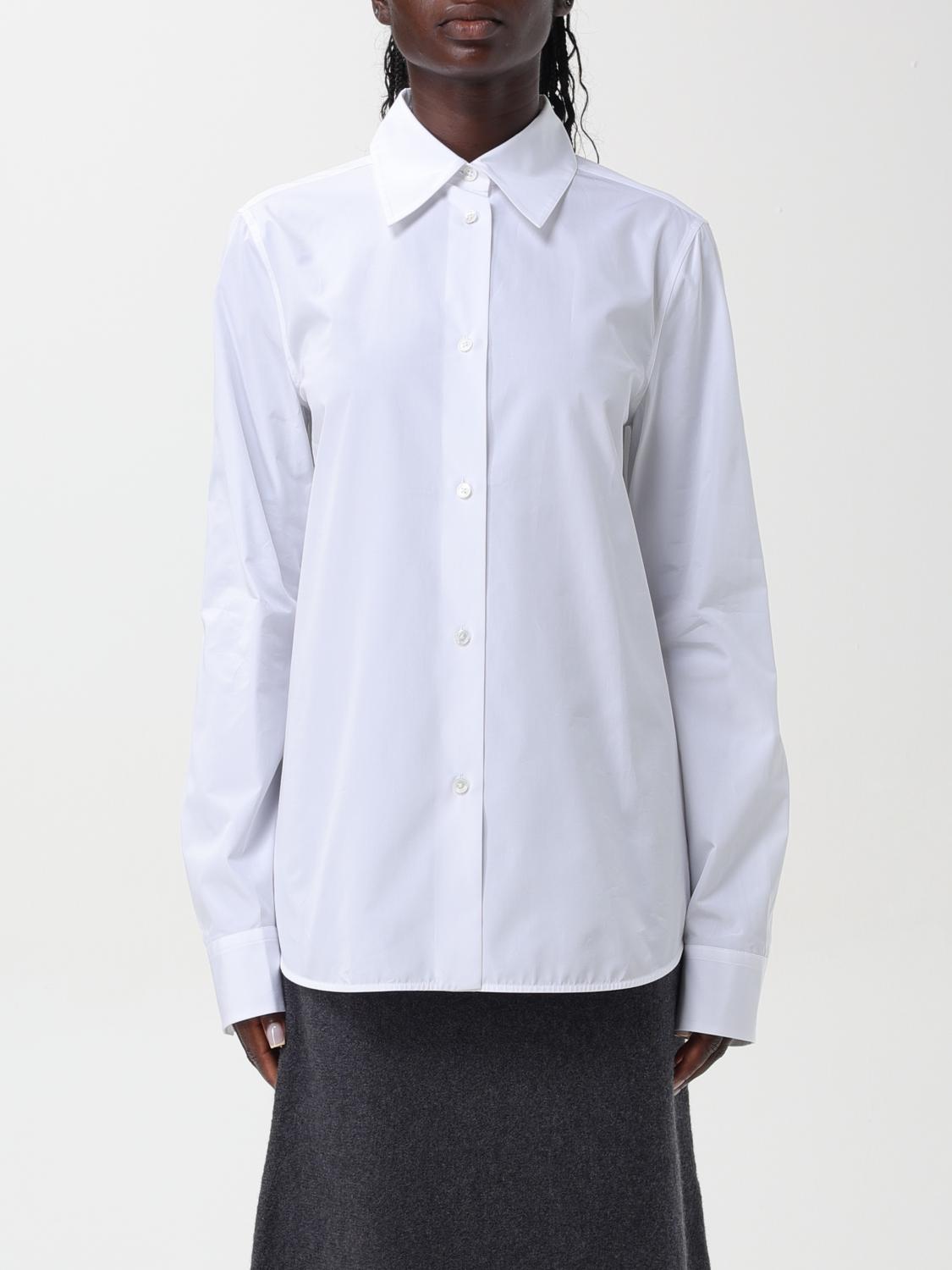 Shop Jil Sander Shirt  Woman Color White In Weiss