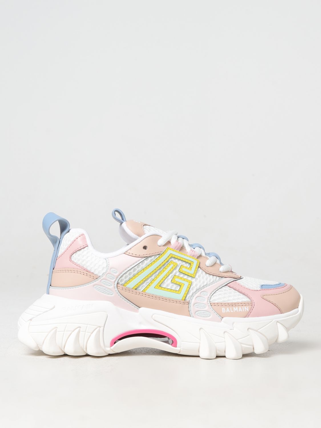 Shop Balmain Sneakers  Woman Color Multicolor In Bunt