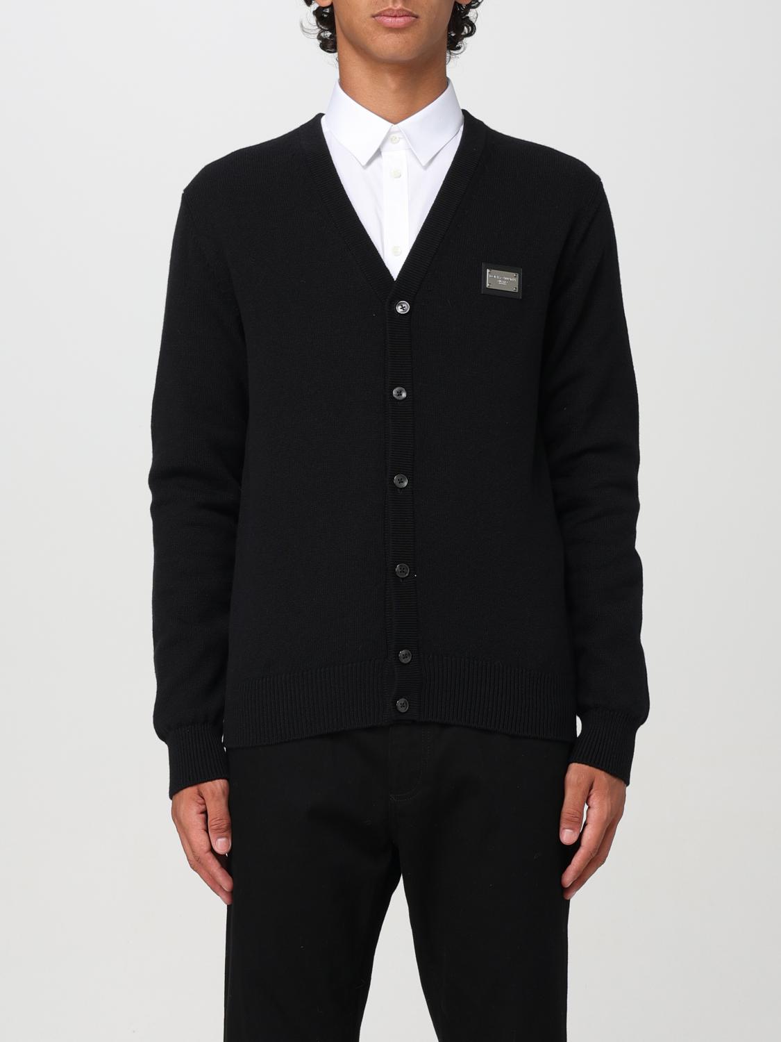 Shop Dolce & Gabbana Cardigan  Men Color Black In Schwarz