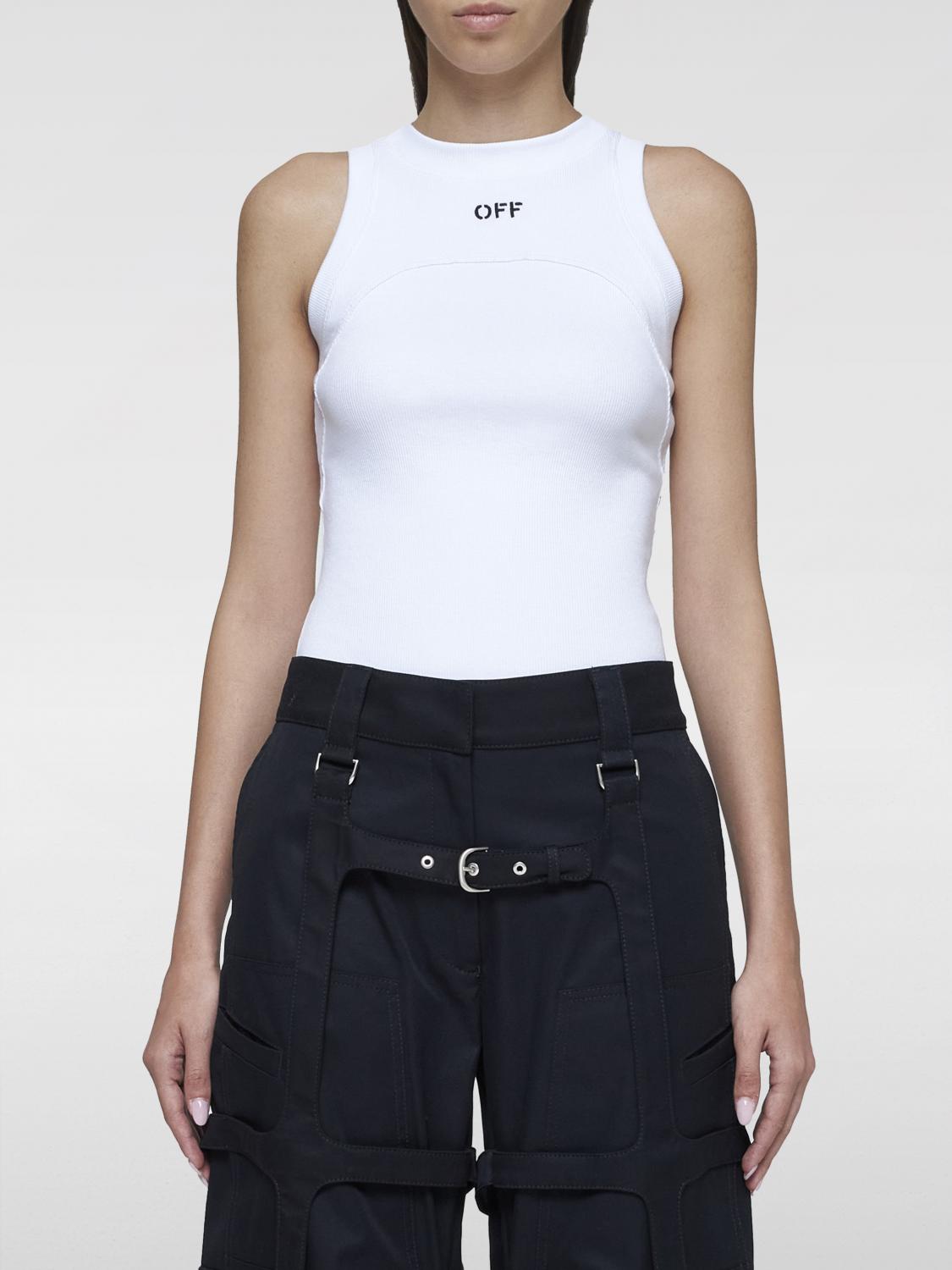 Shop Off-white Top  Woman Color White In Weiss