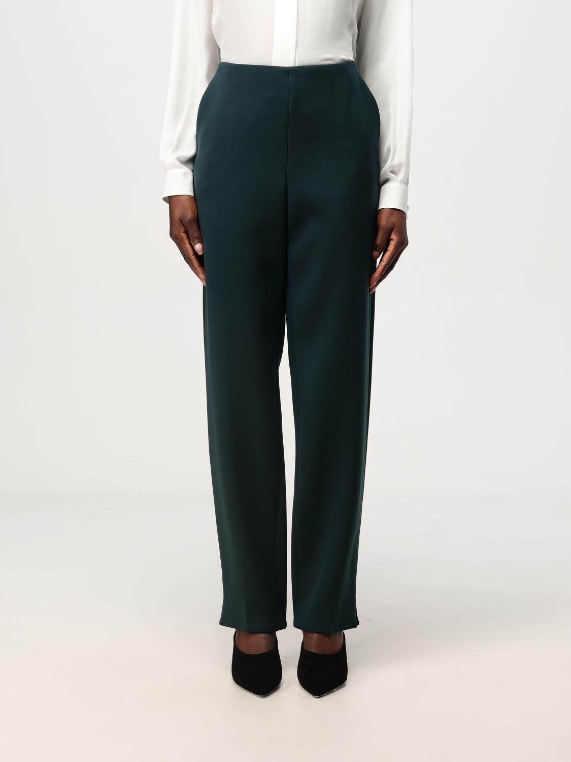 Giorgio Armani Pants Woman Color Green In Grün