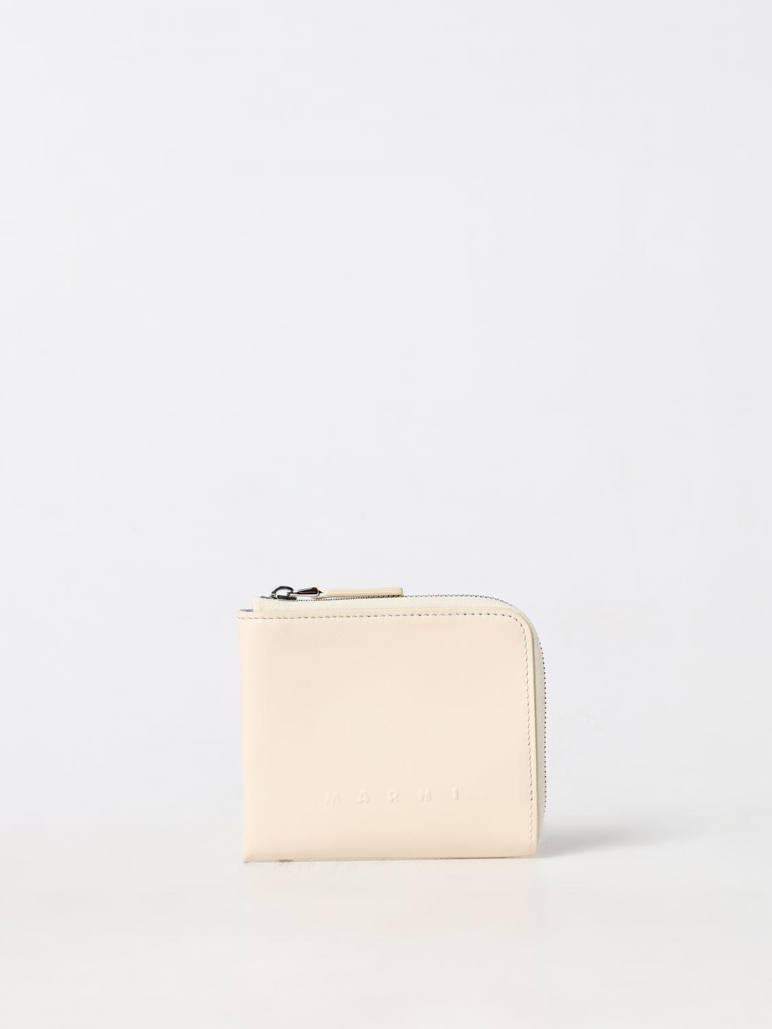 Shop Marni Wallet Woman Color Milk In 奶白色